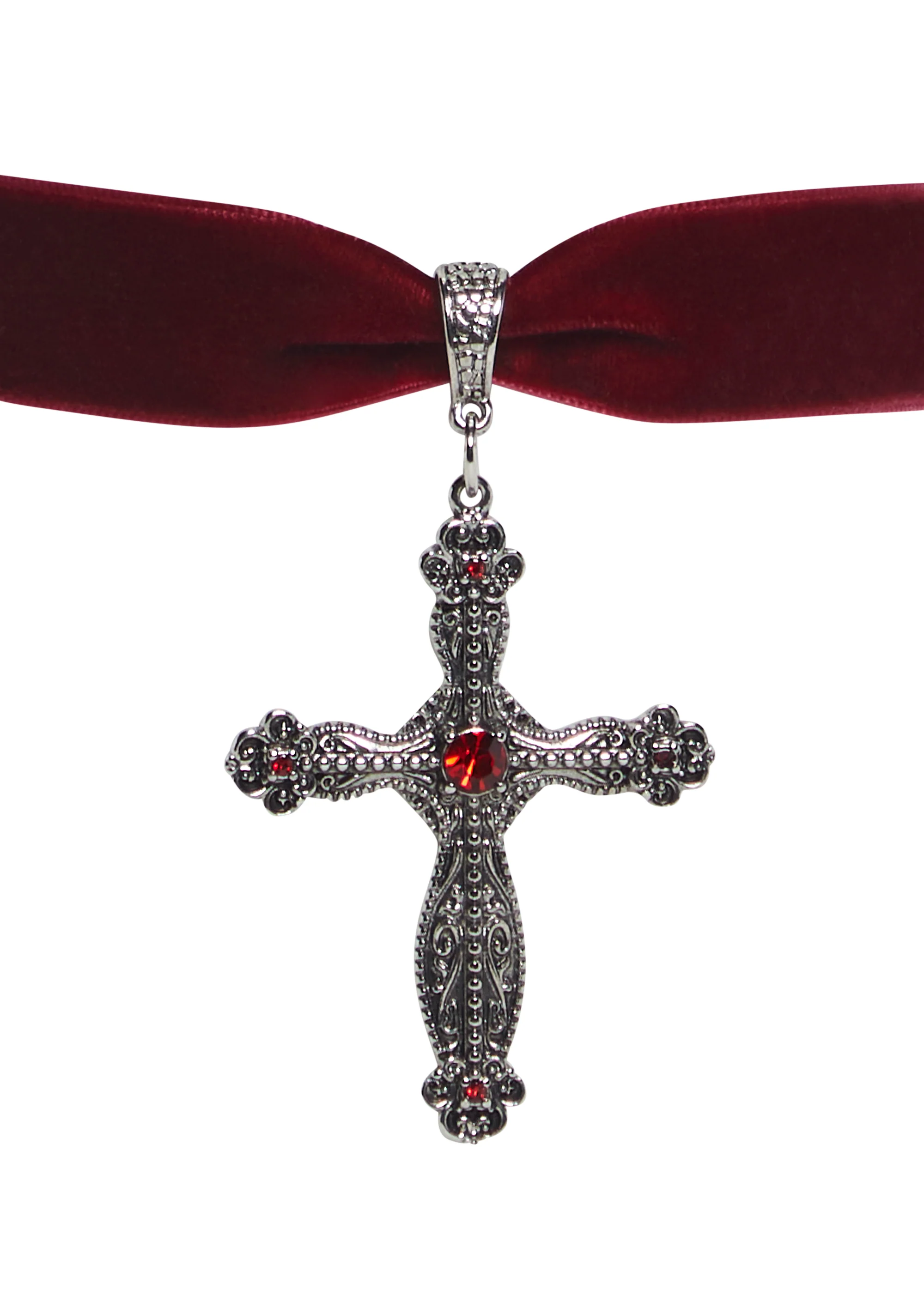 Velvet Cross Choker - Image 2
