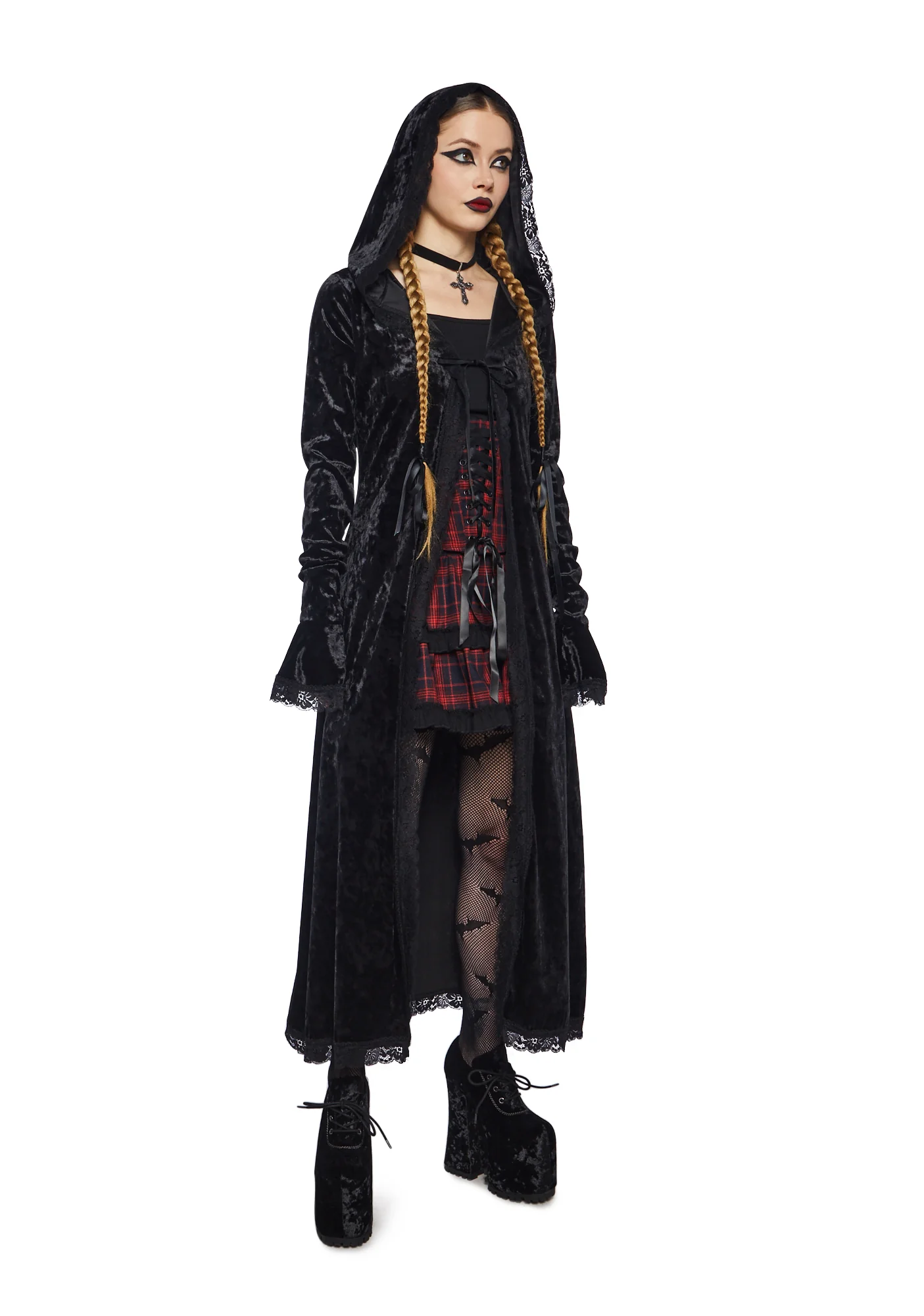 Dark Soiree Velvet Cardigan - Image 5