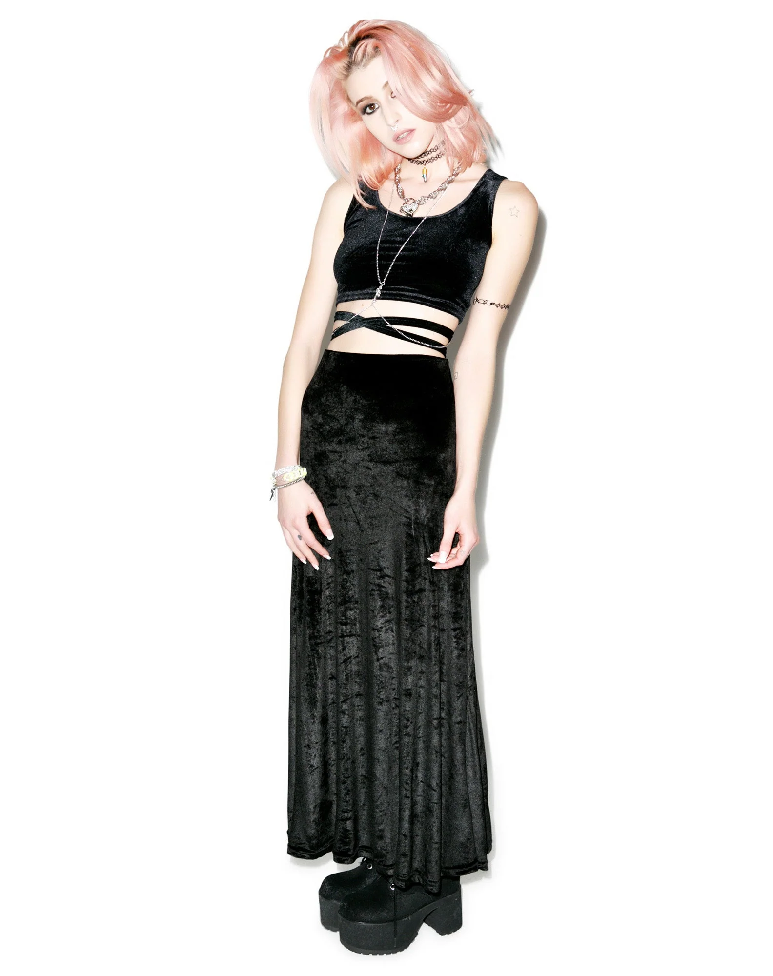 Velvet Underground Maxi Skirt - Black - Image 10