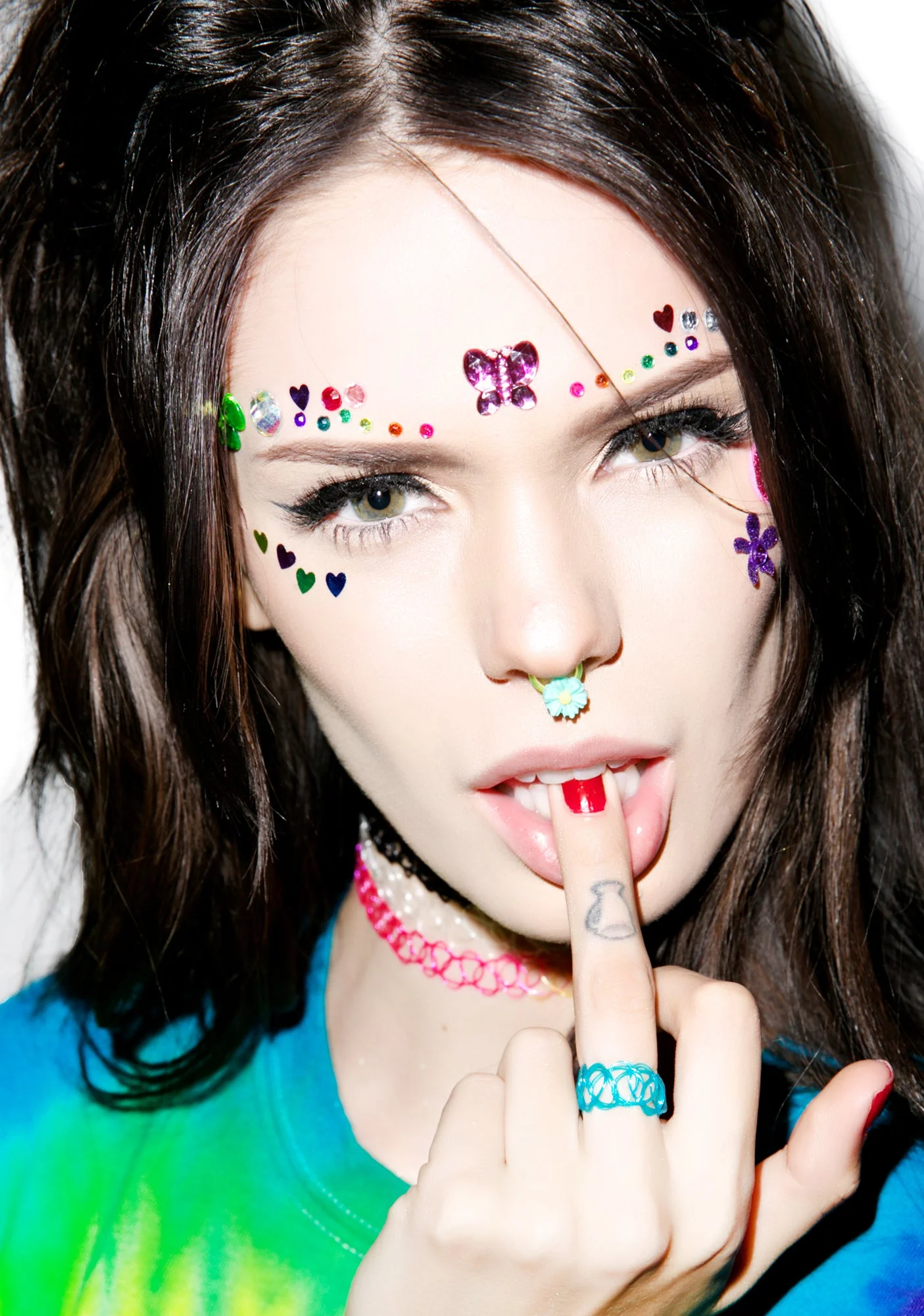 Vending Machine Tattoo Ring - Light Blue - Image 8