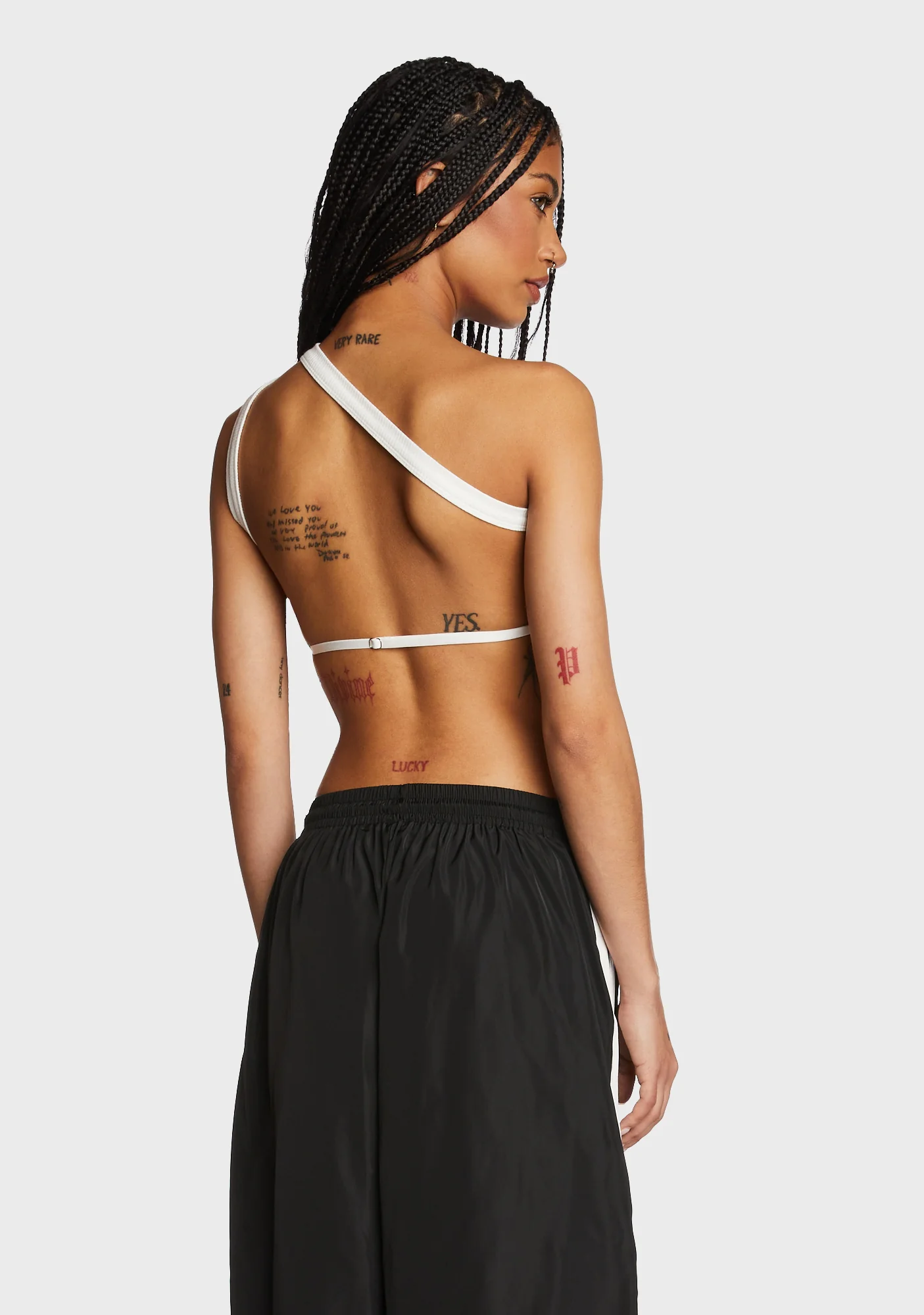 Verdi Open-Back One Shoulder Top - White - Image 5