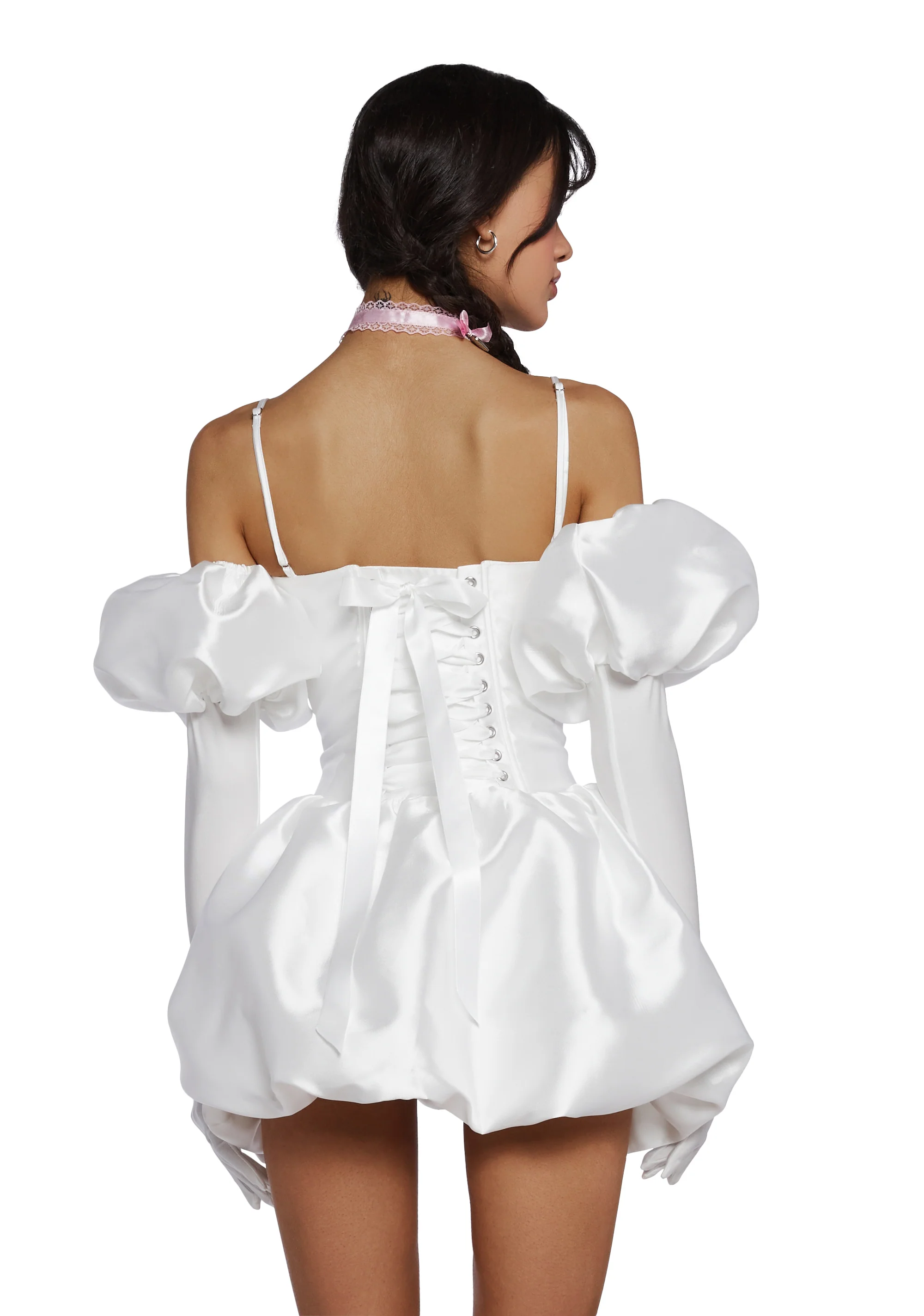 Vexed Hearts Mini Dress- White - Image 3