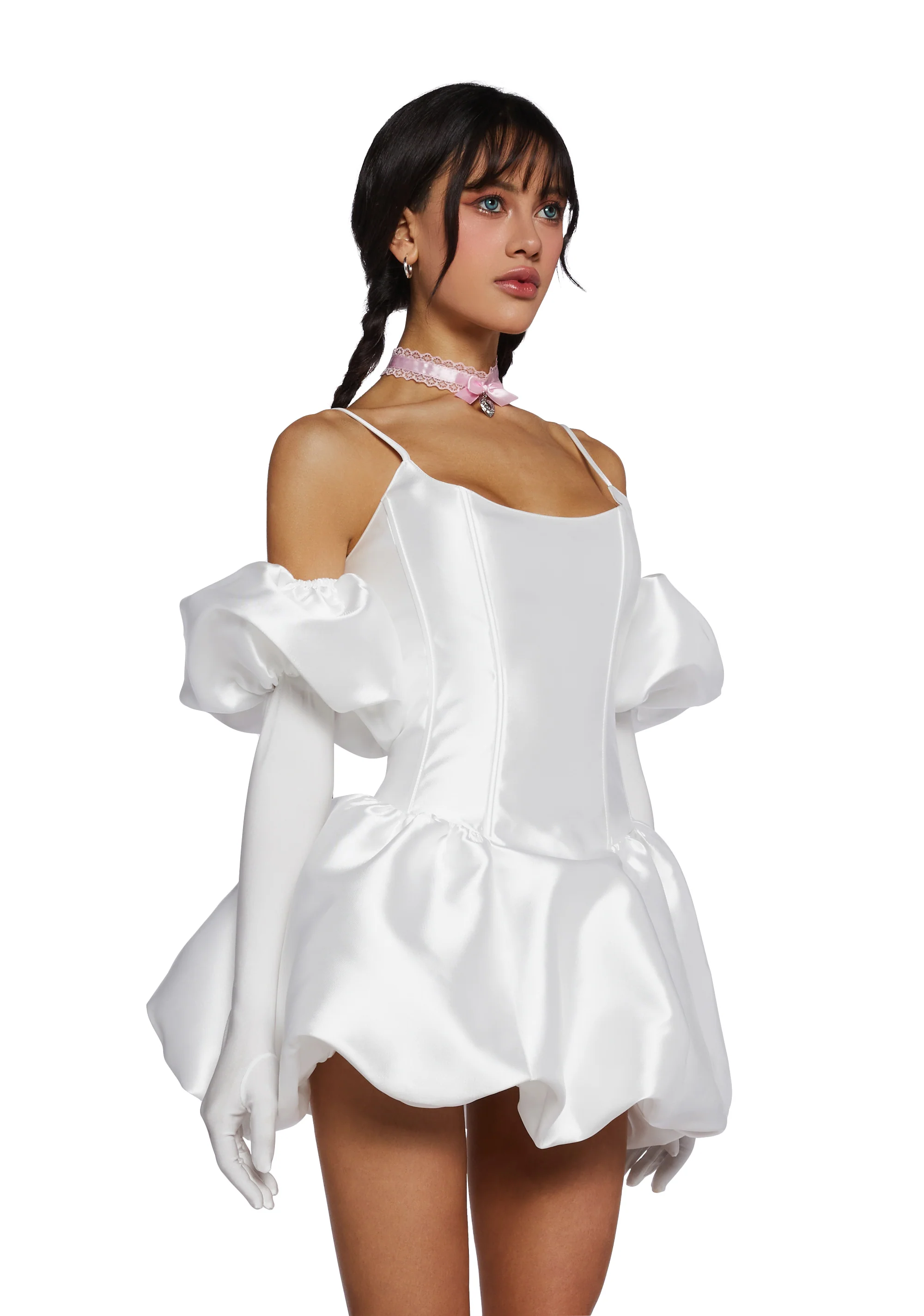 Vexed Hearts Mini Dress- White - Image 5
