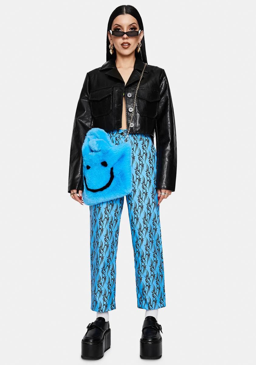 Victoria Vegan Leather Crop Jacket - Image 3