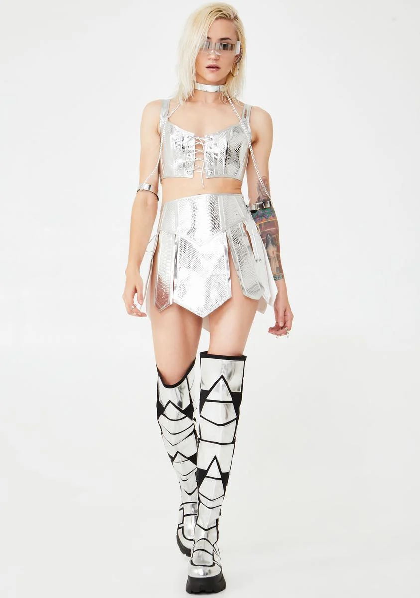 Vile Guardian Metallic Bustier - Image 3
