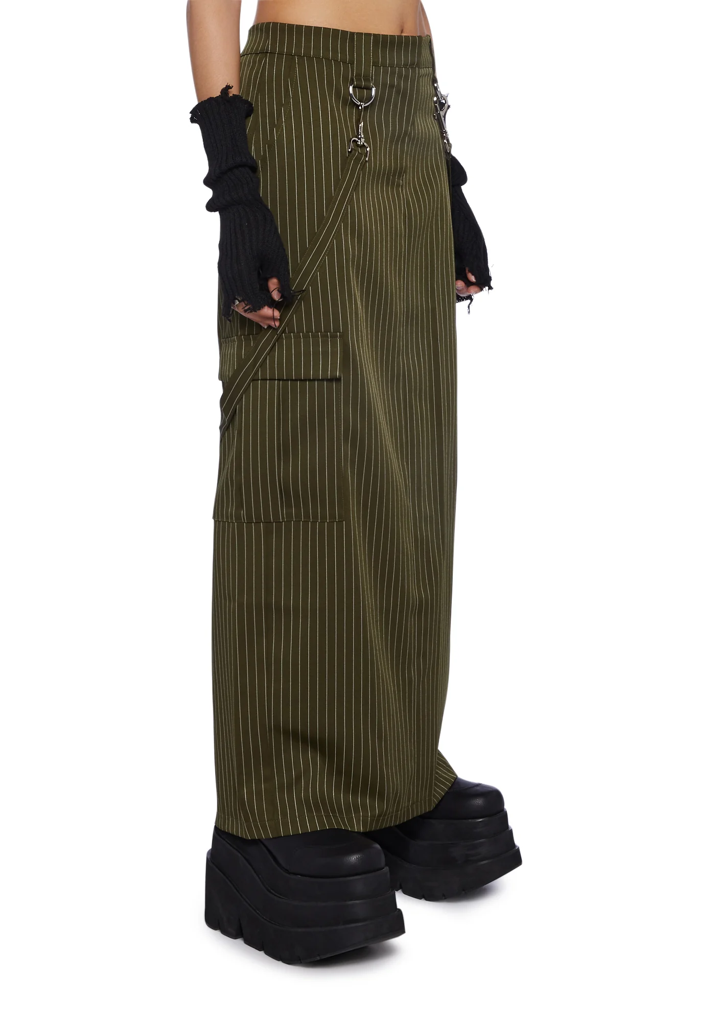 Villain Pinstripe Maxi Skirt - Image 3