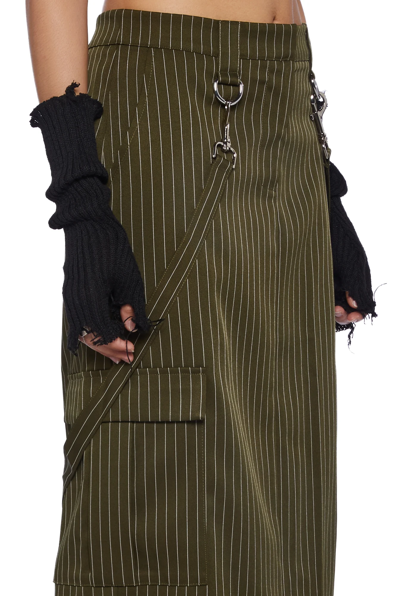 Villain Pinstripe Maxi Skirt - Image 5
