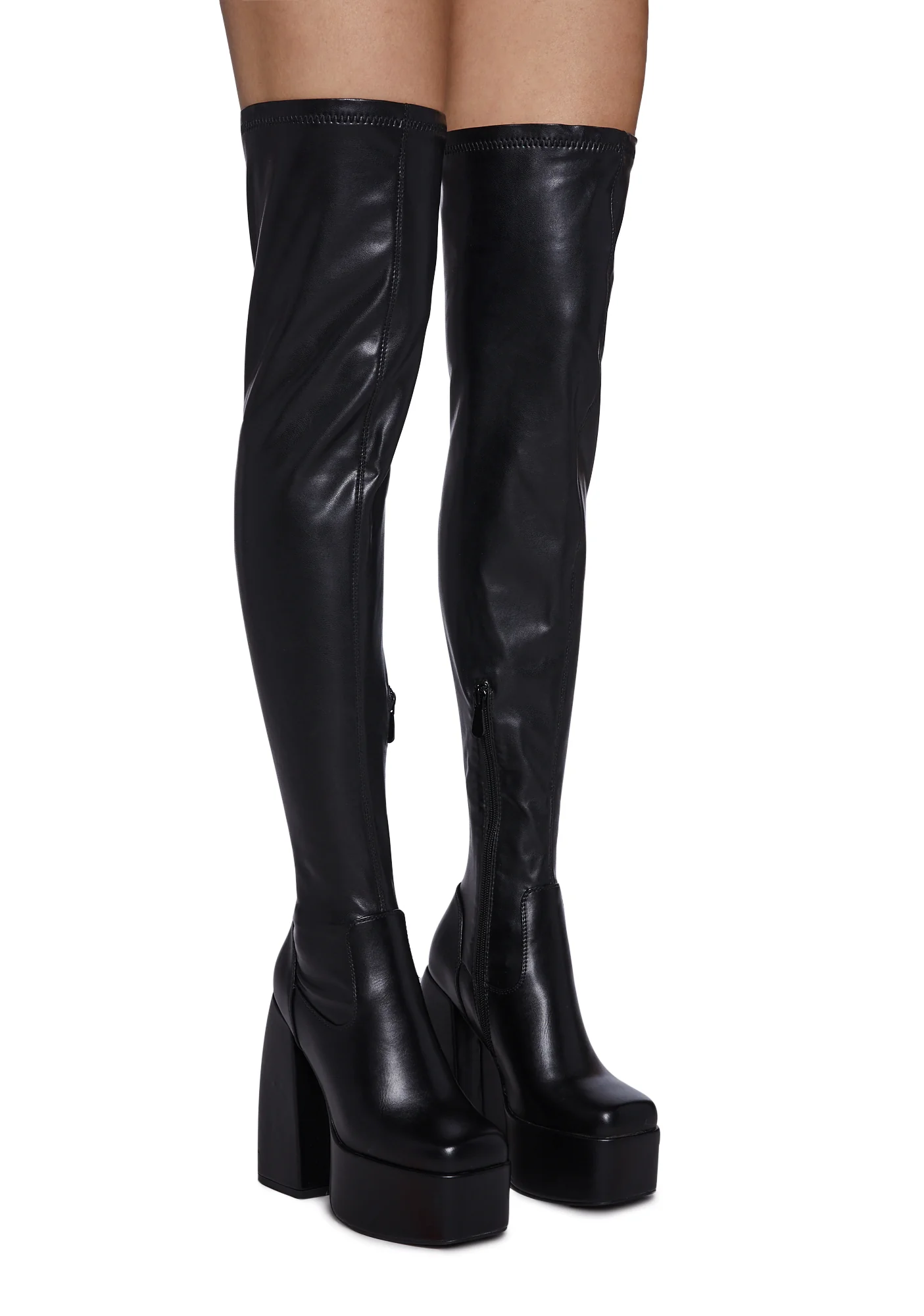 Vilma Thigh High Platform Boots - Image 4