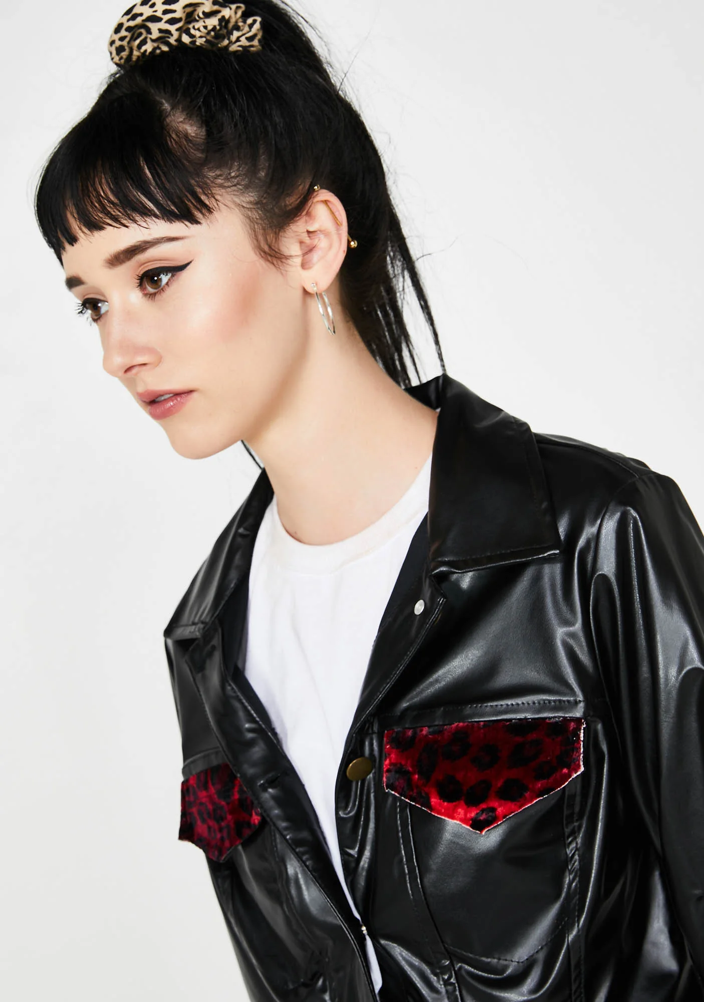 Vintage 90s Leopard Pocket Jacket - Image 2