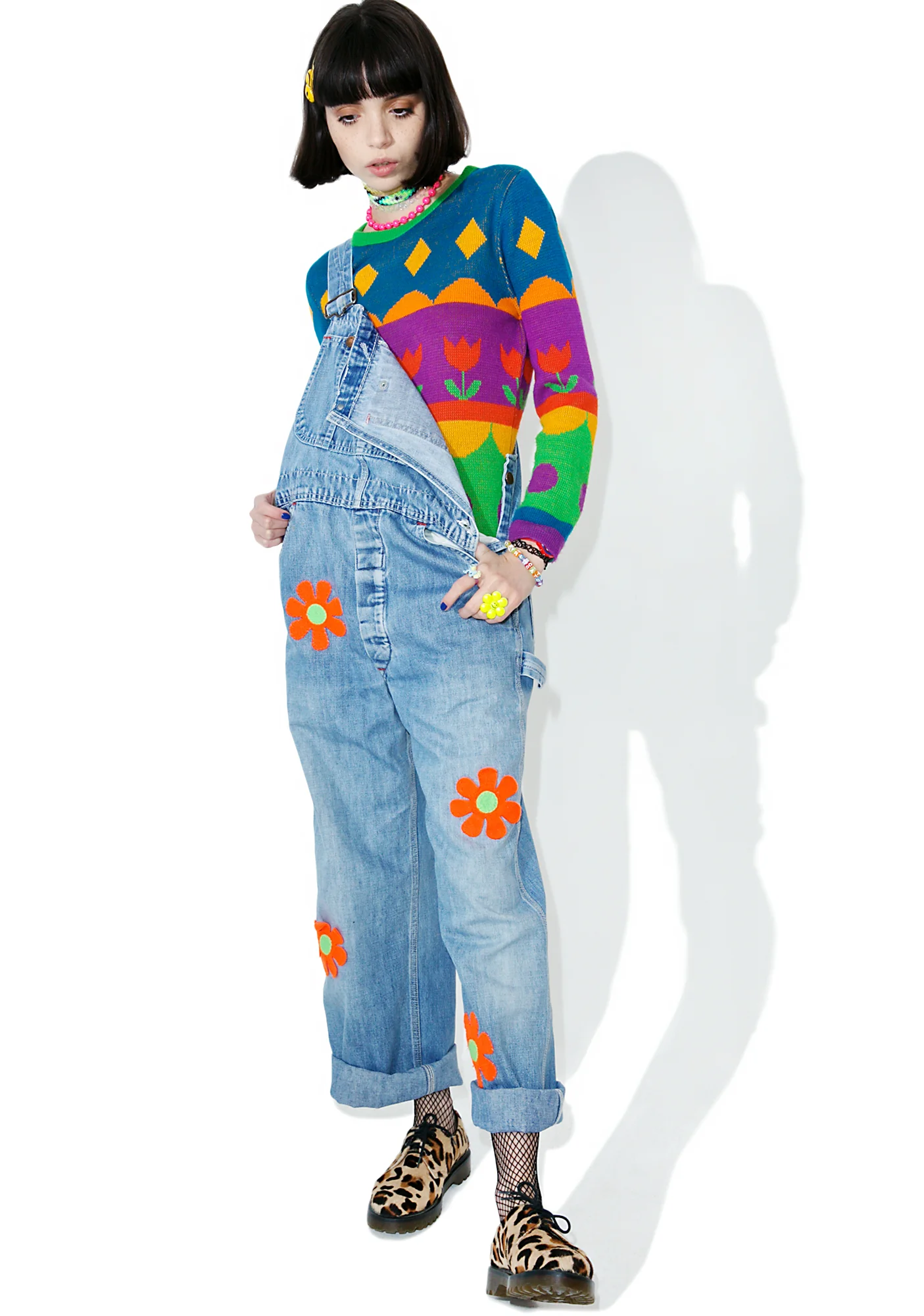 Vintage Rainbow Tulip Sweater - Image 2