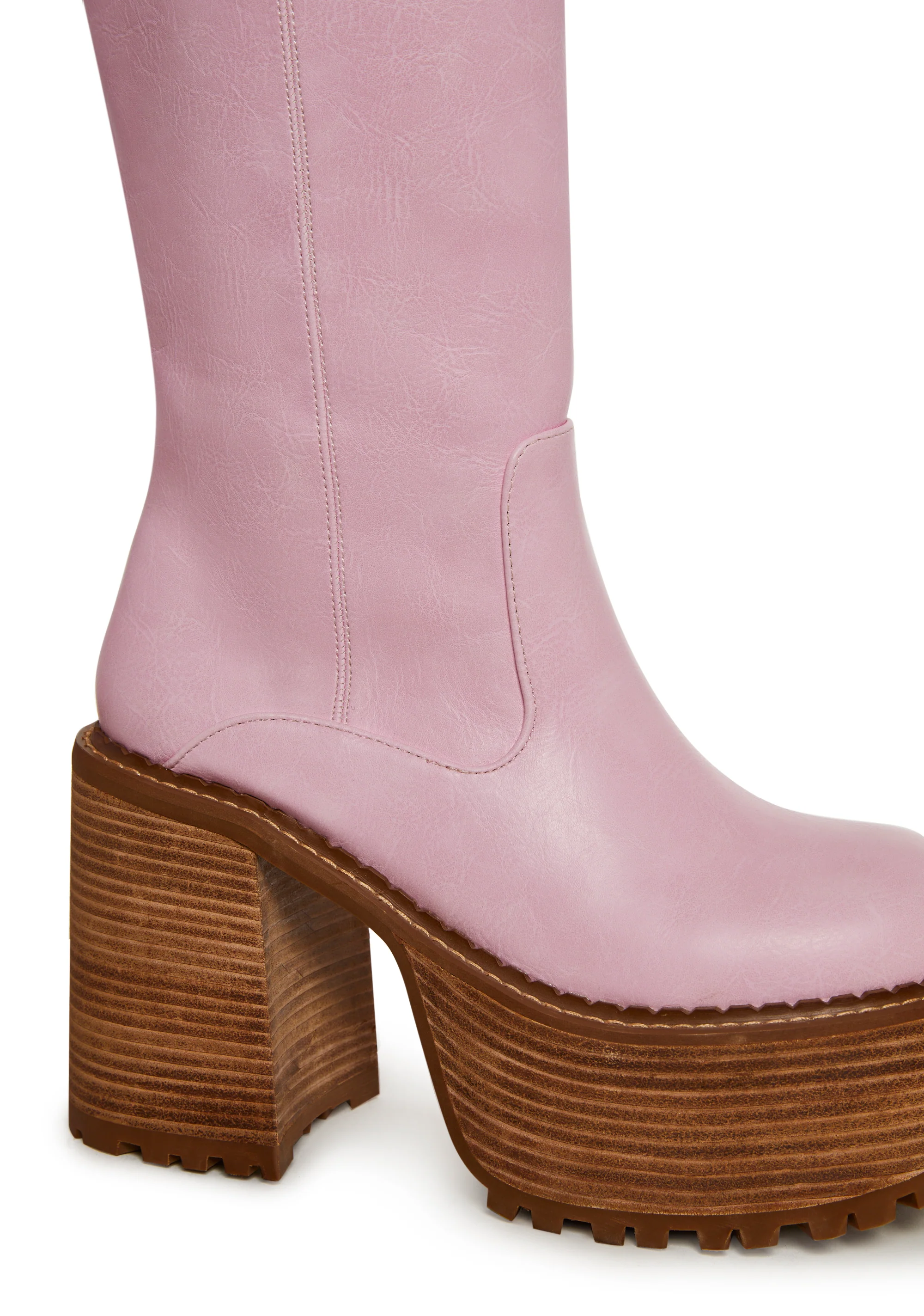 Vintage Soul Knee High Boots - Pink - Image 2