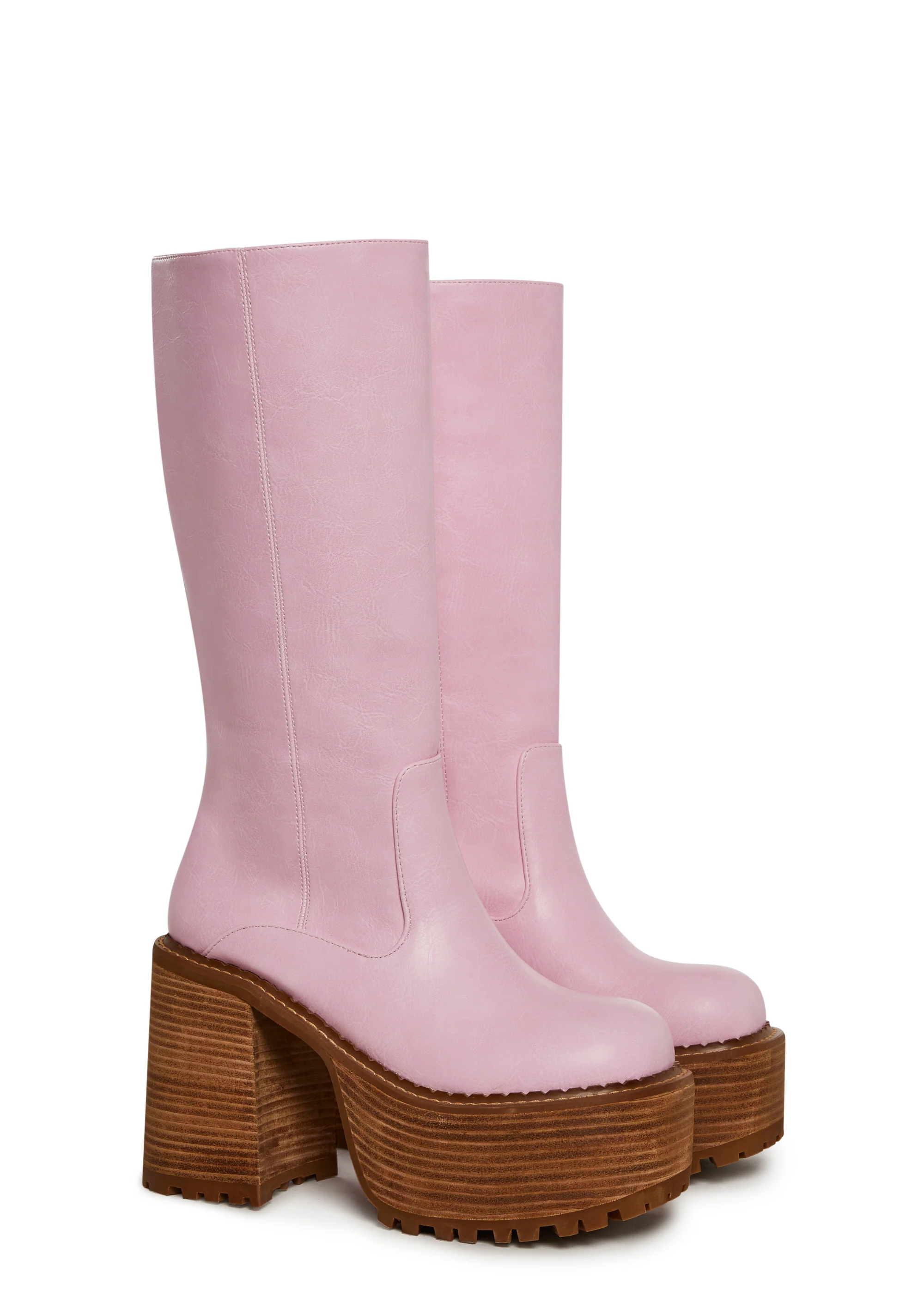 Vintage Soul Knee High Boots - Pink - Image 3