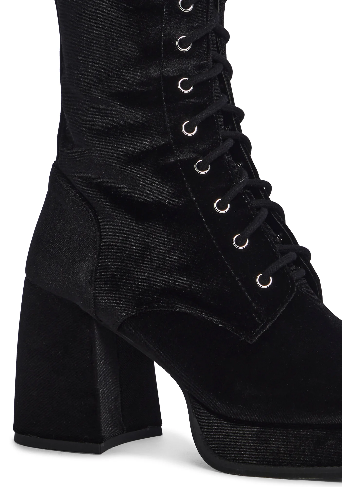Vintage Vibes Knee High Boots - Black - Image 2