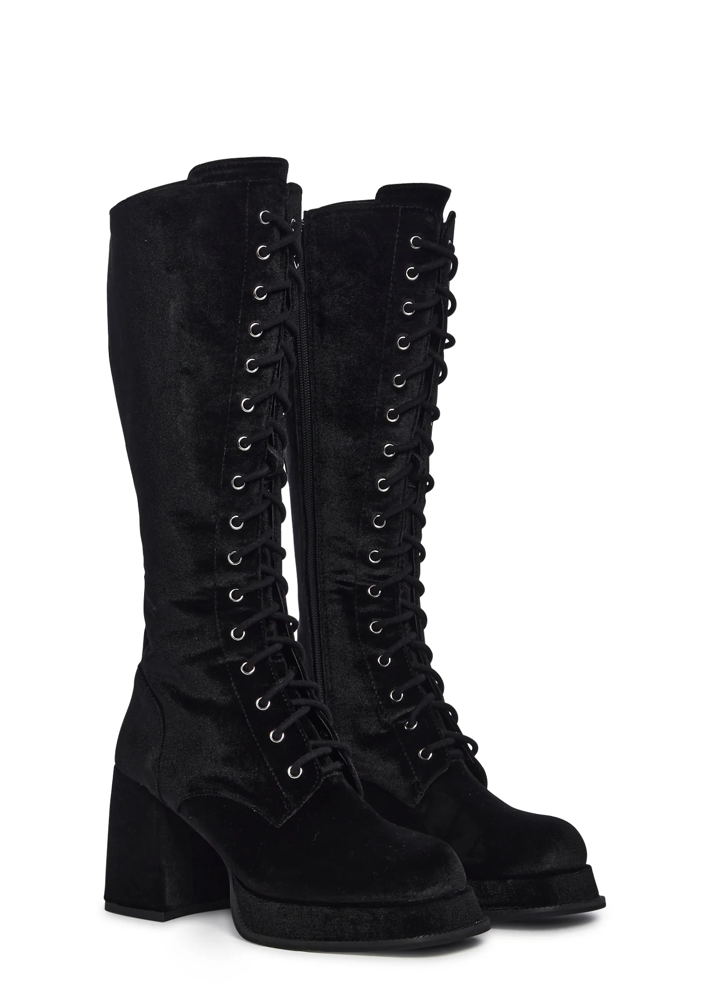 Vintage Vibes Knee High Boots - Black - Image 3