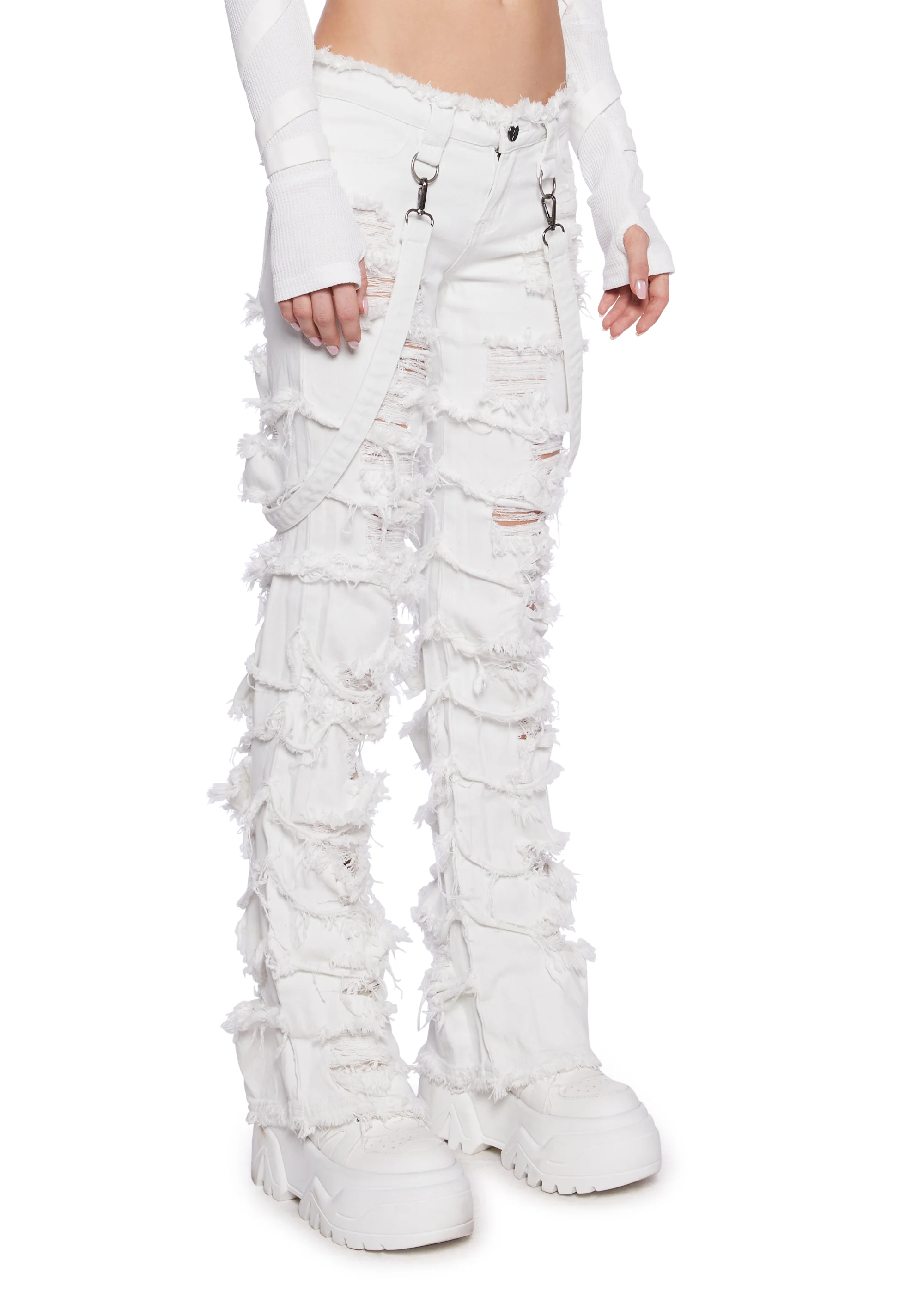 Pitch Washed Heavy Distressed Jeans - Image 3
