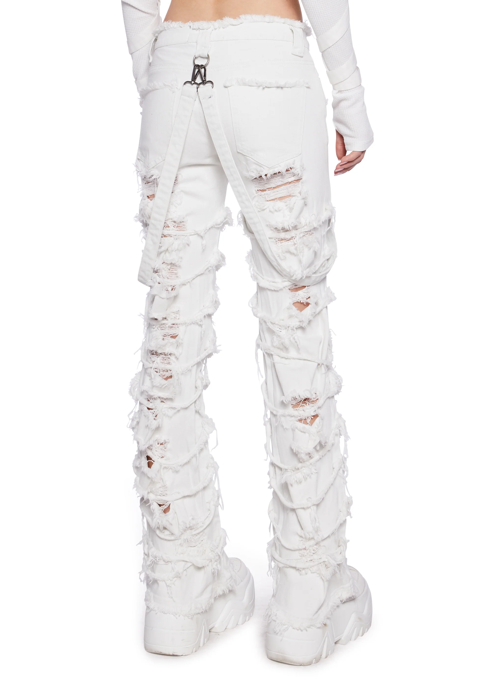 Pitch Washed Heavy Distressed Jeans - Image 4