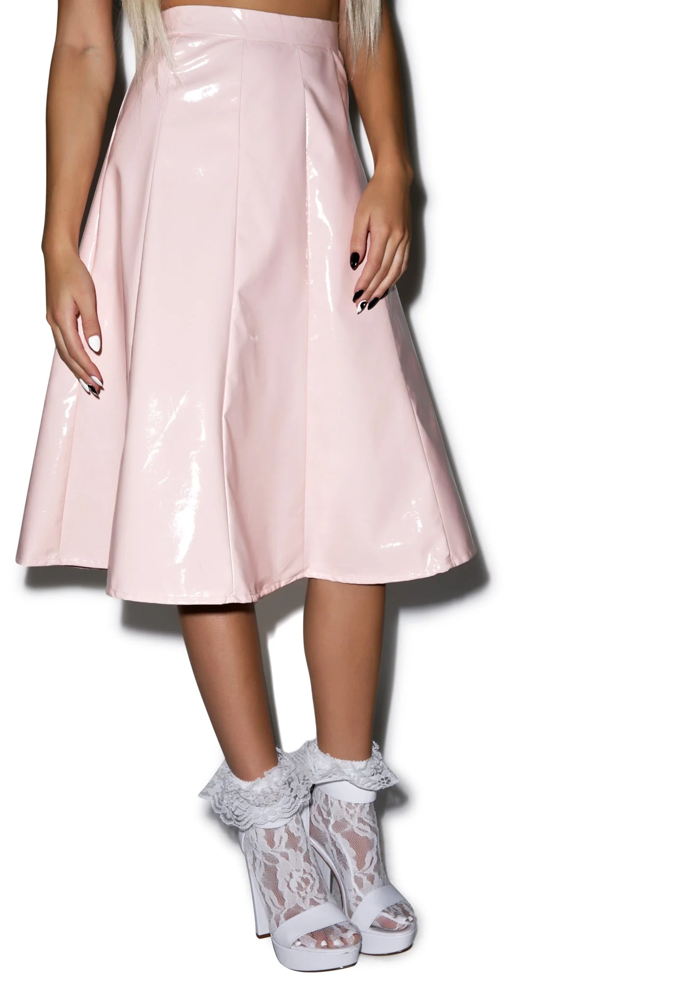Vinyl Frontier Skirt - Light Orange - Image 8