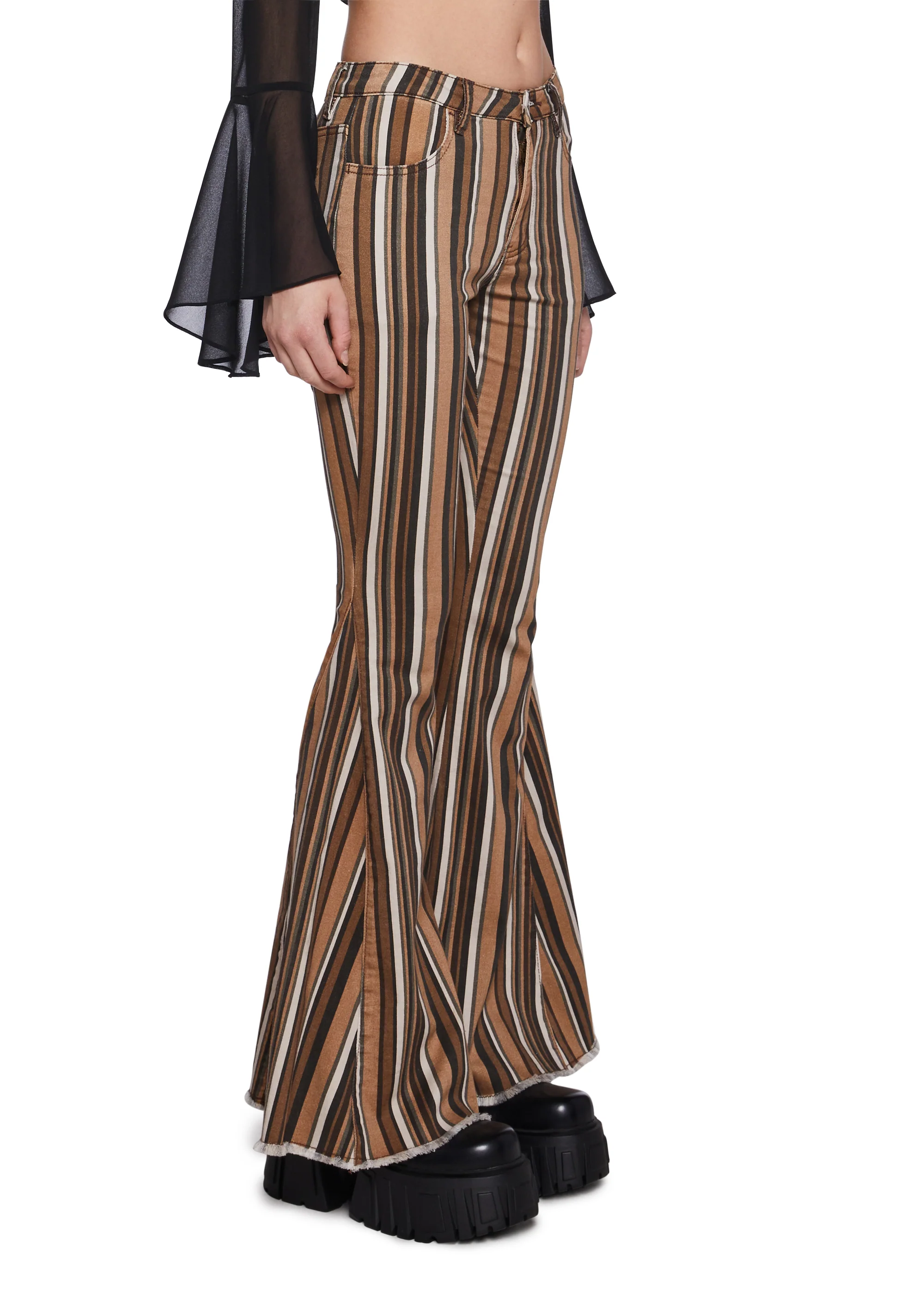 Vinyl Vibes Pinstripe Trousers - Image 3