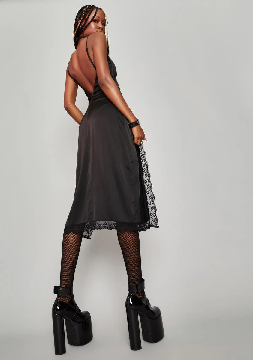 Viral Vixen Satin Midi Dress - Image 4