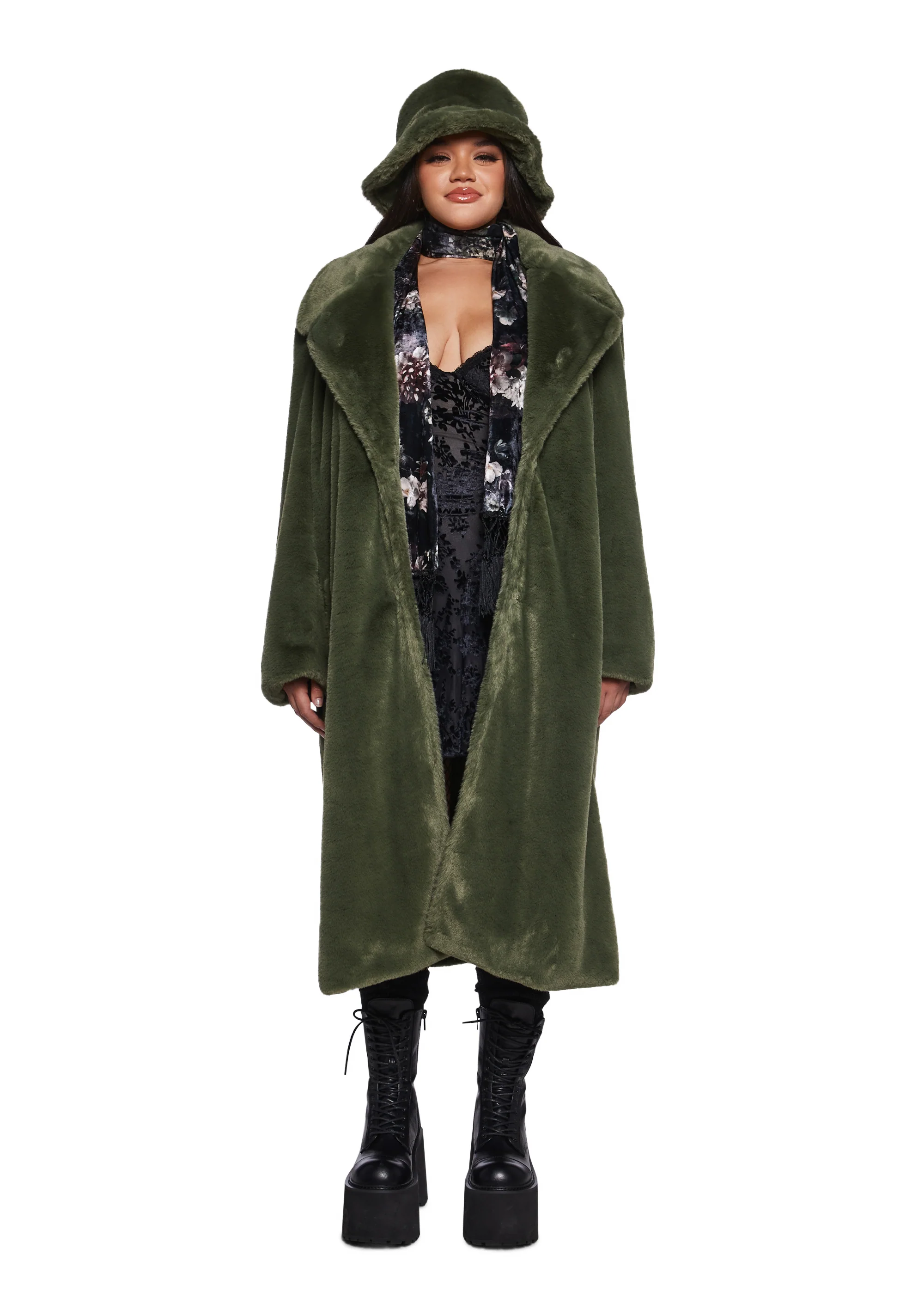 Virtual Insanity Faux Fur Coat And Hat - Image 2
