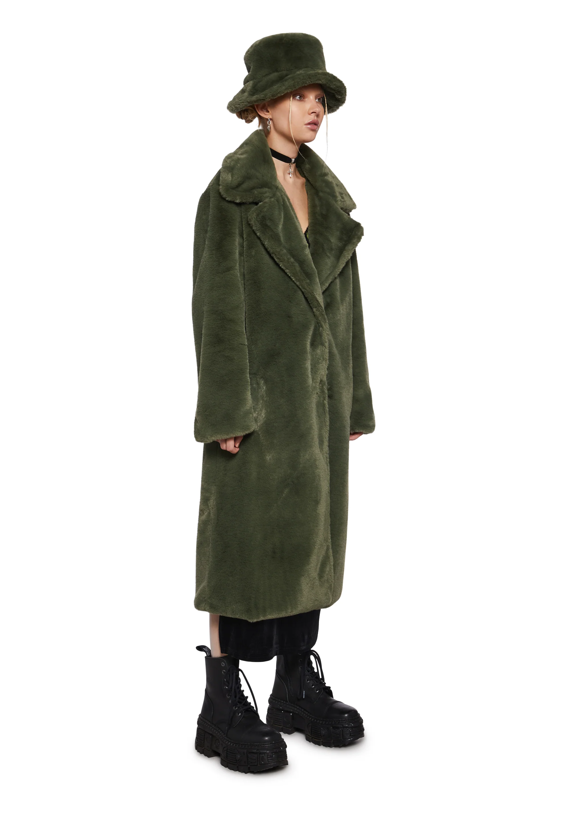 Virtual Insanity Faux Fur Coat And Hat - Image 3