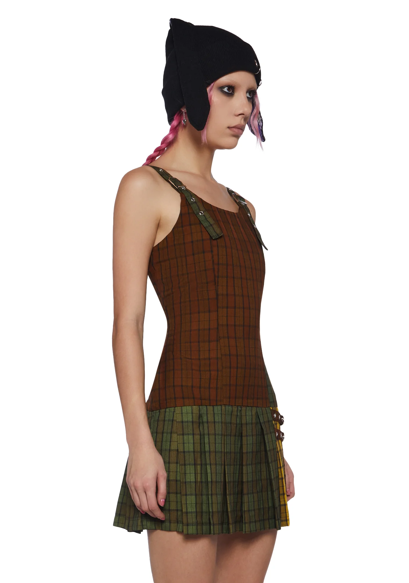 Viv Tartan Mini Dress - Image 3