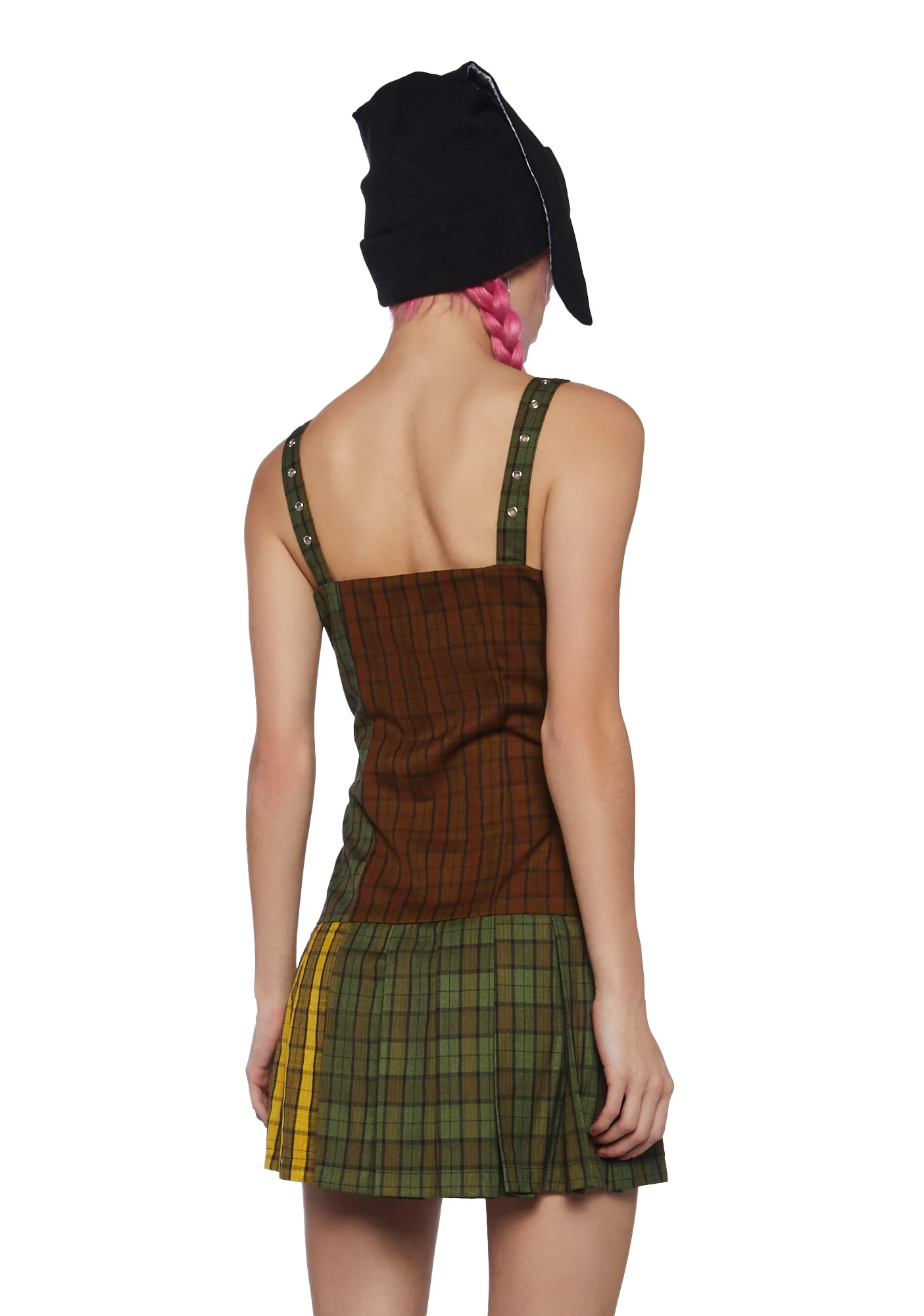 Viv Tartan Mini Dress - Image 4