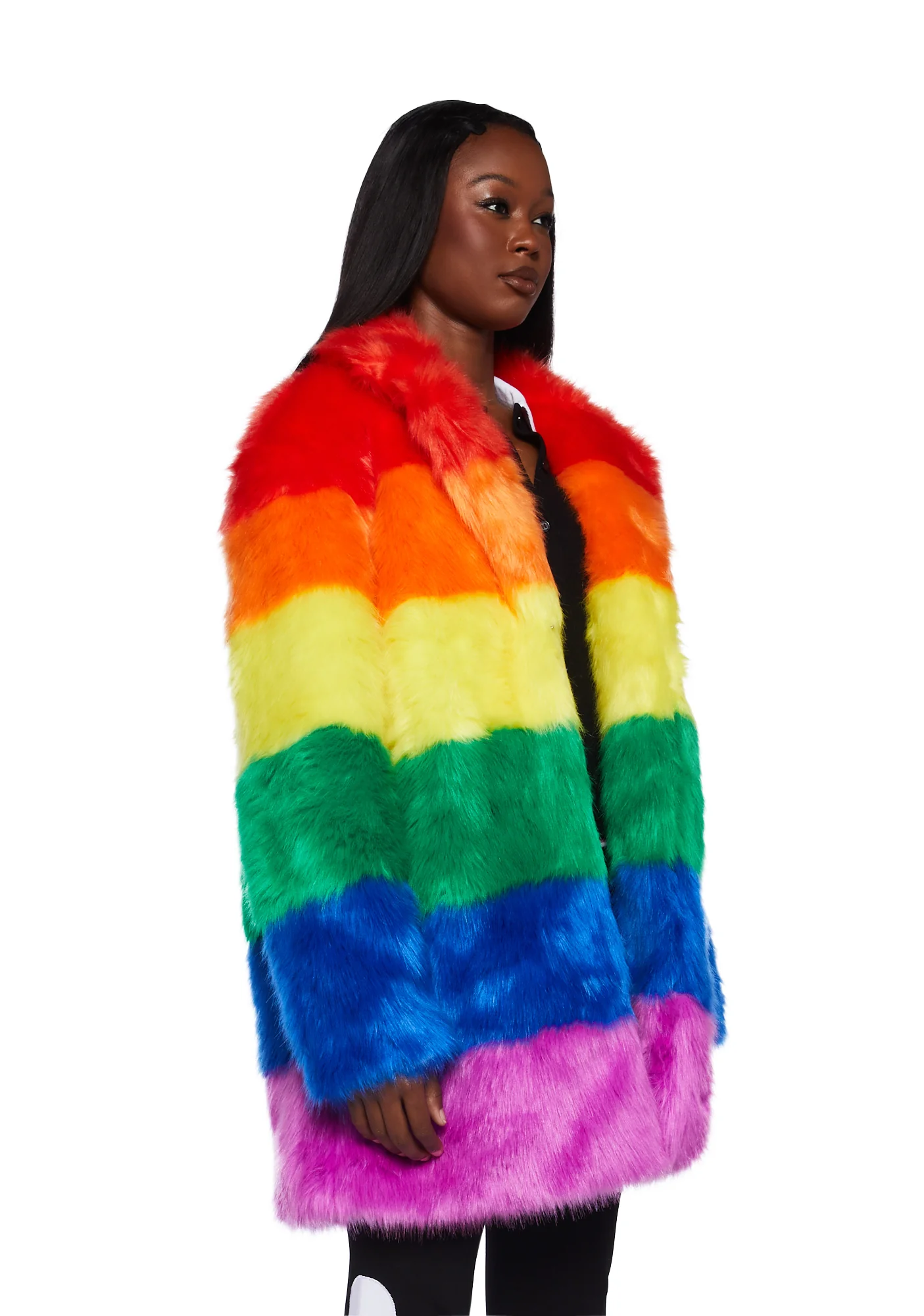 Vivid Vibrations Faux Fur Coat - Image 3