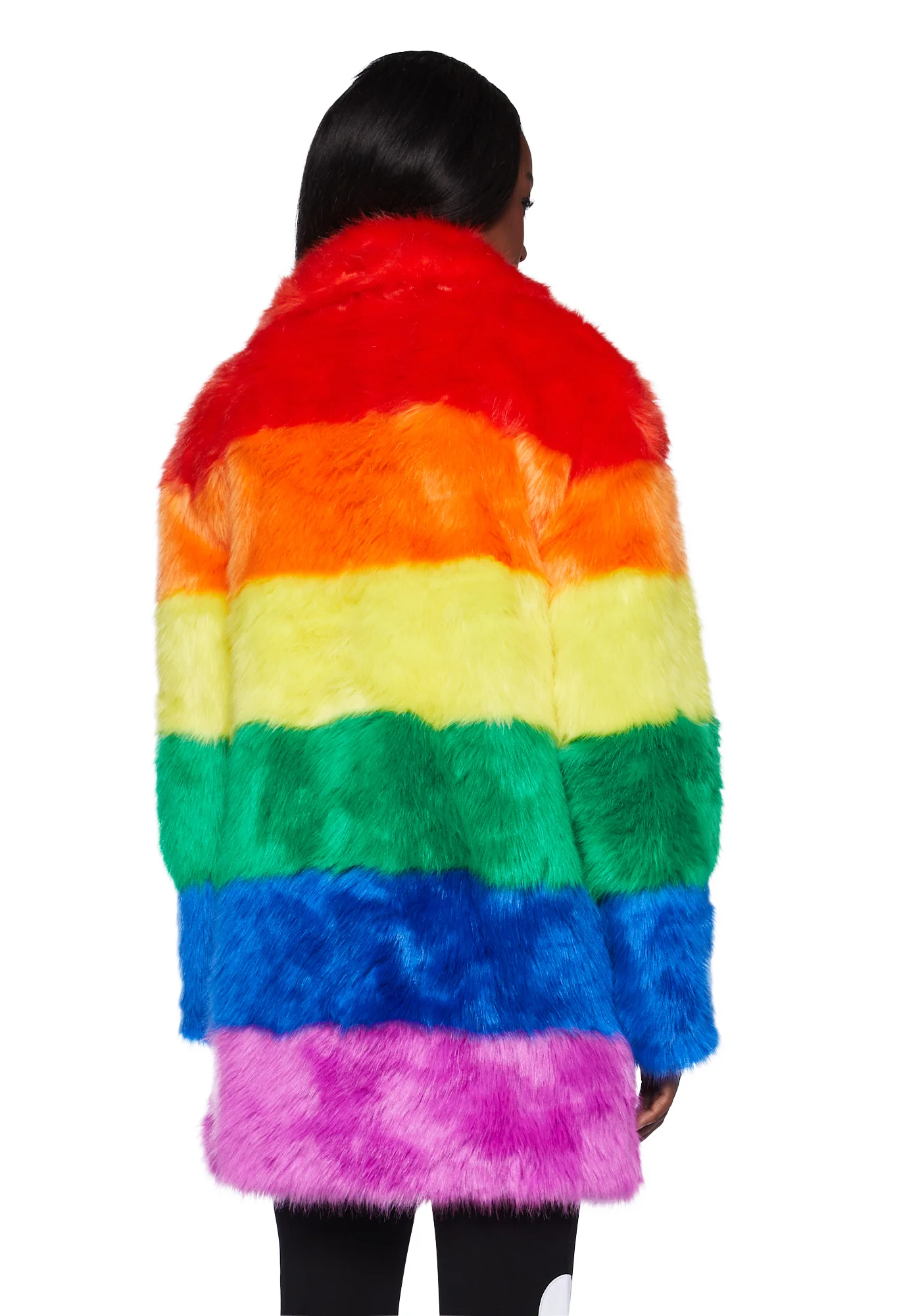 Vivid Vibrations Faux Fur Coat - Image 4