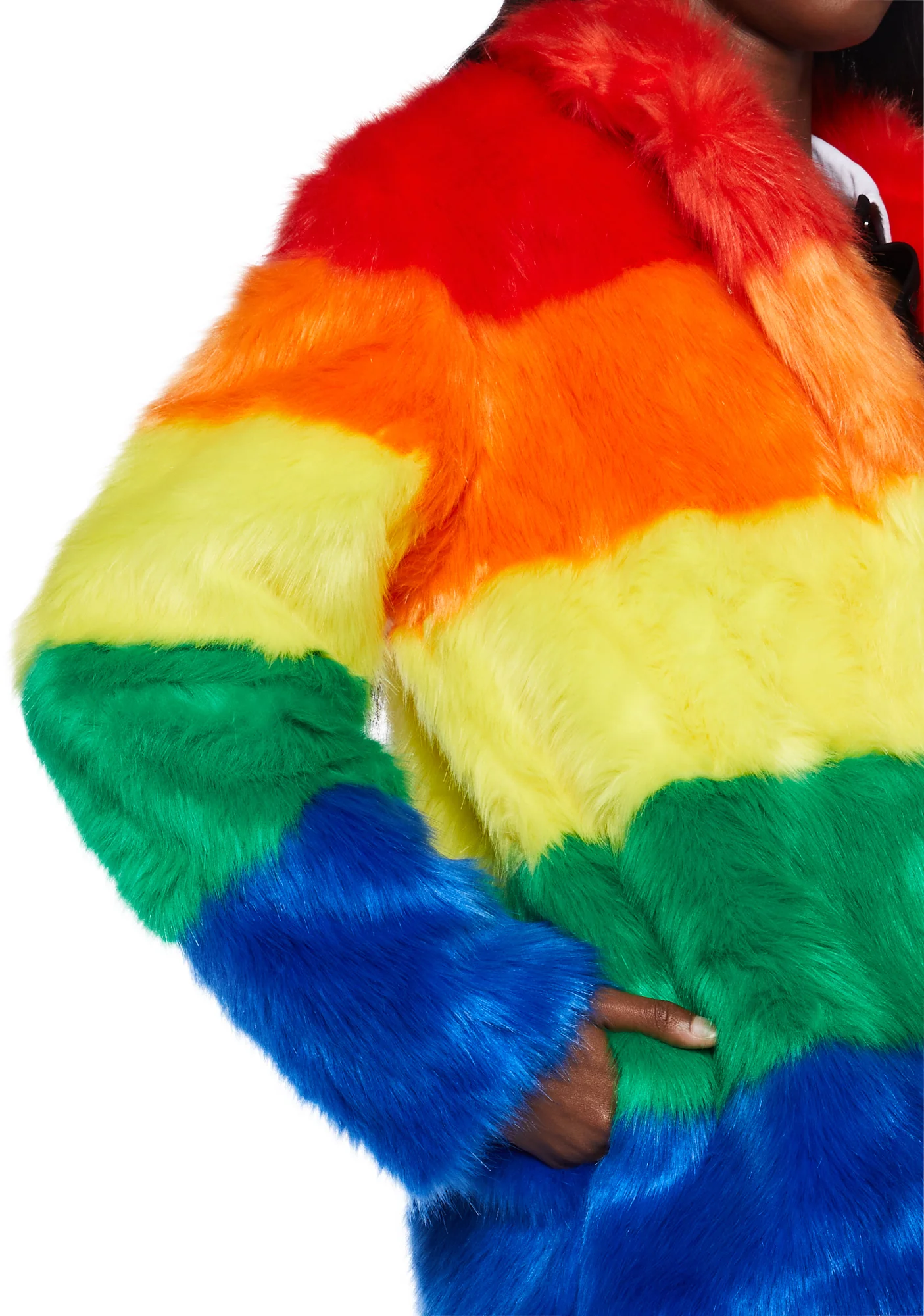 Vivid Vibrations Faux Fur Coat - Image 5