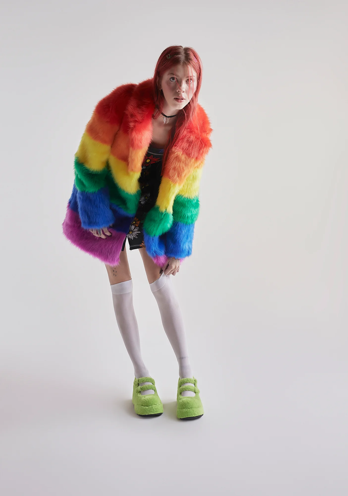 Vivid Vibrations Faux Fur Coat - Image 6