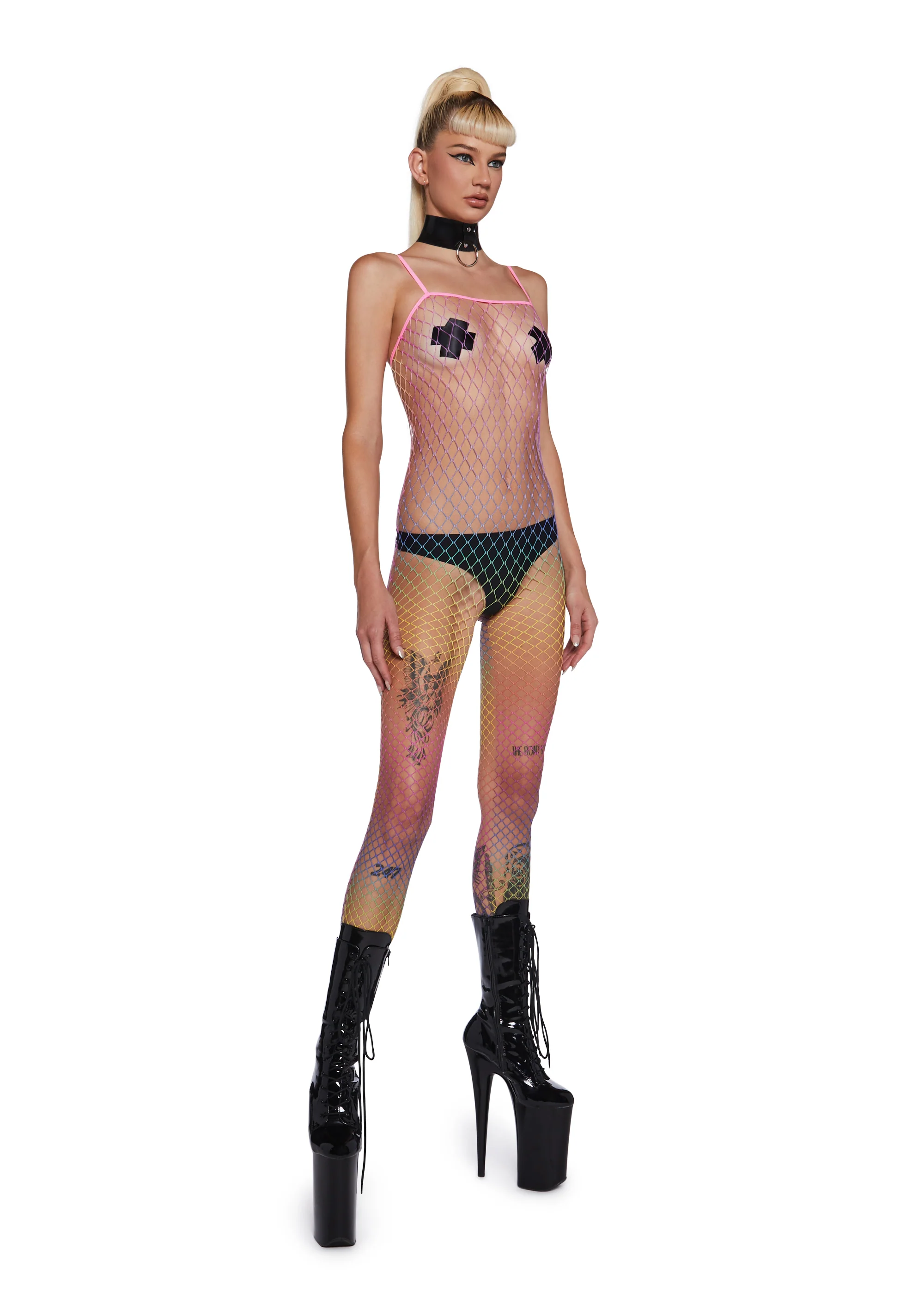Vivid Vision Fishnet Body Stocking - Image 5