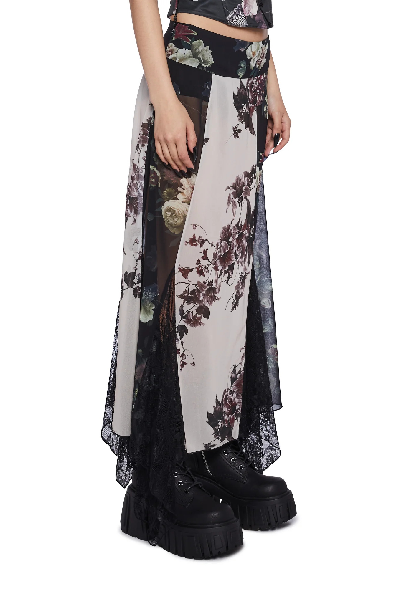 Voice In A Bottle Maxi Skirt - Floral - Image 3