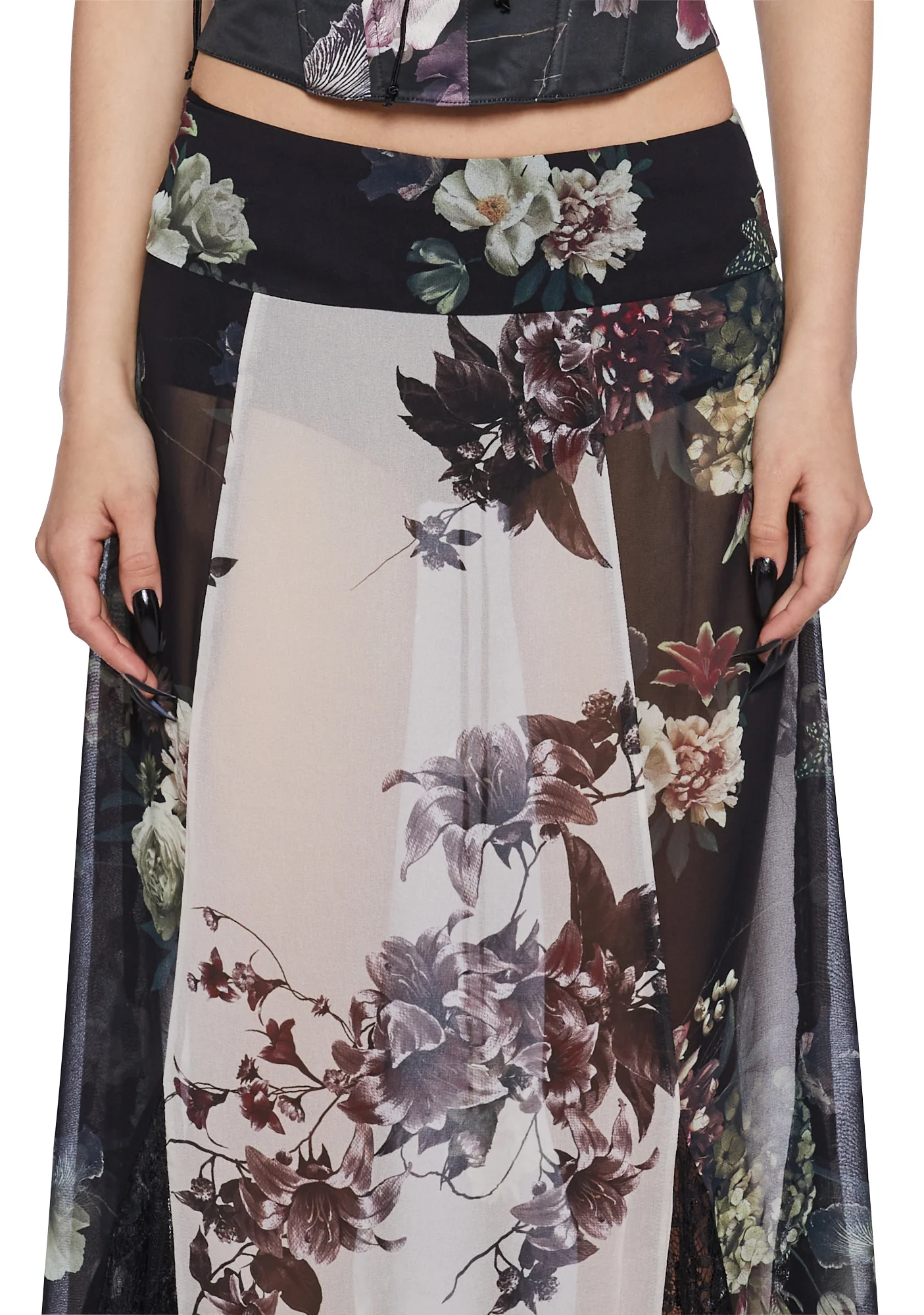Voice In A Bottle Maxi Skirt - Floral - Image 5