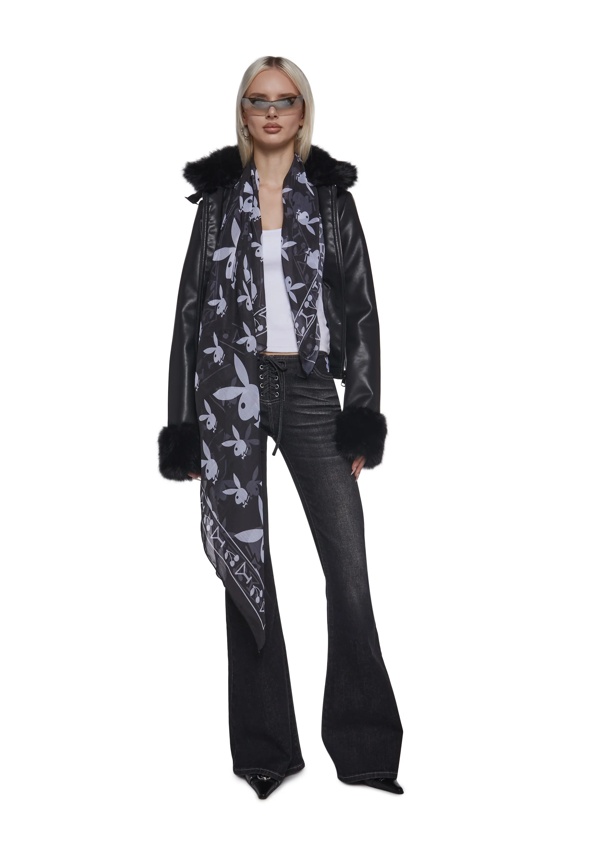 Playboy Printed Scarf - Image 2
