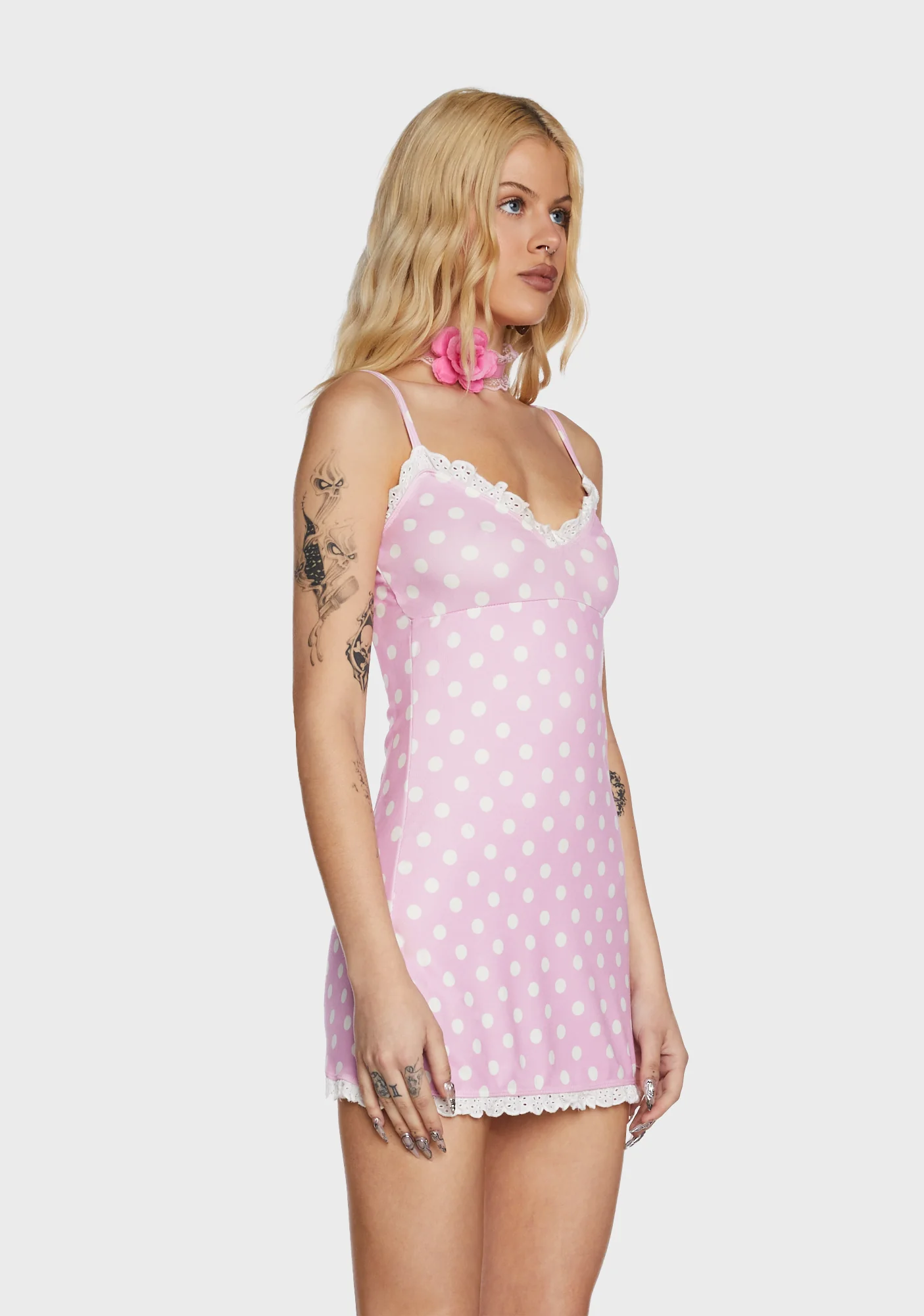 Walk The Line Polka Dot Mini Dress - Image 5