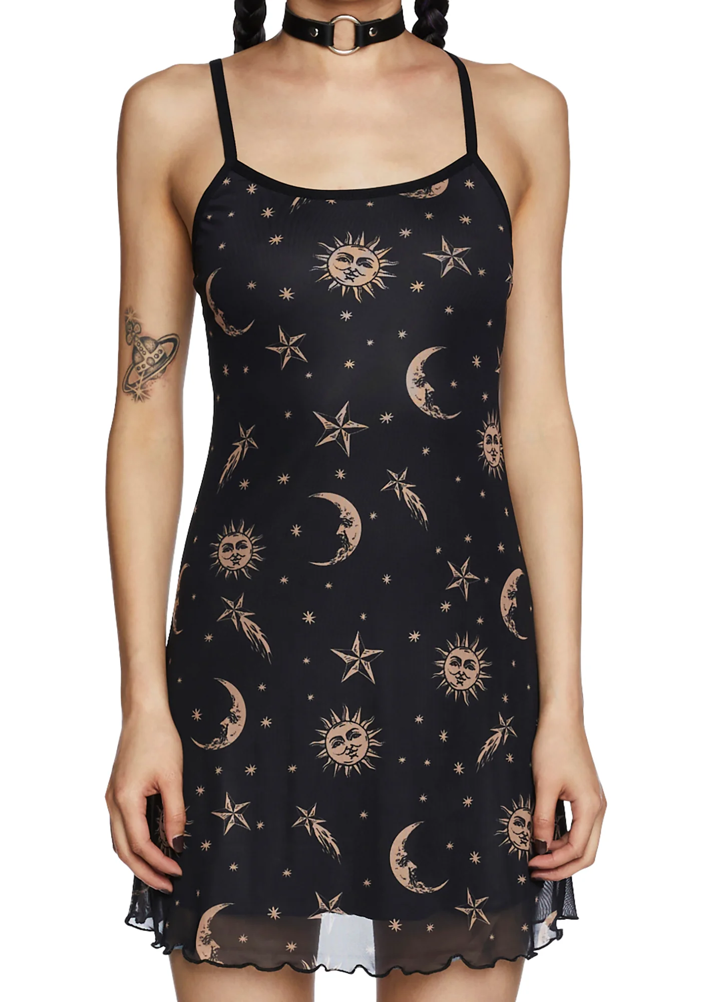 Walk The Moon Slip Dress - Black - Image 5