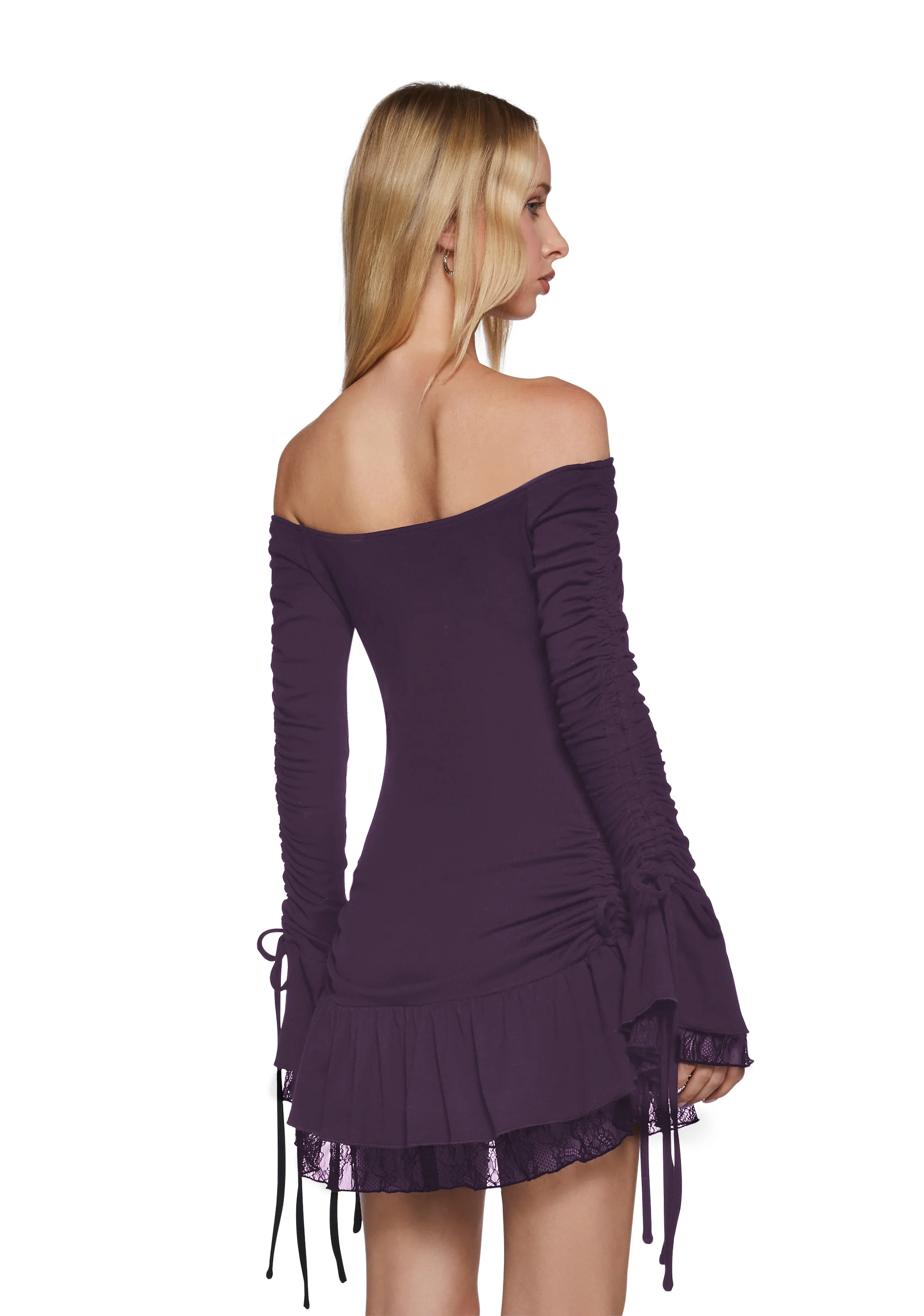 Want You Bad Mini Dress - Purple - Image 4
