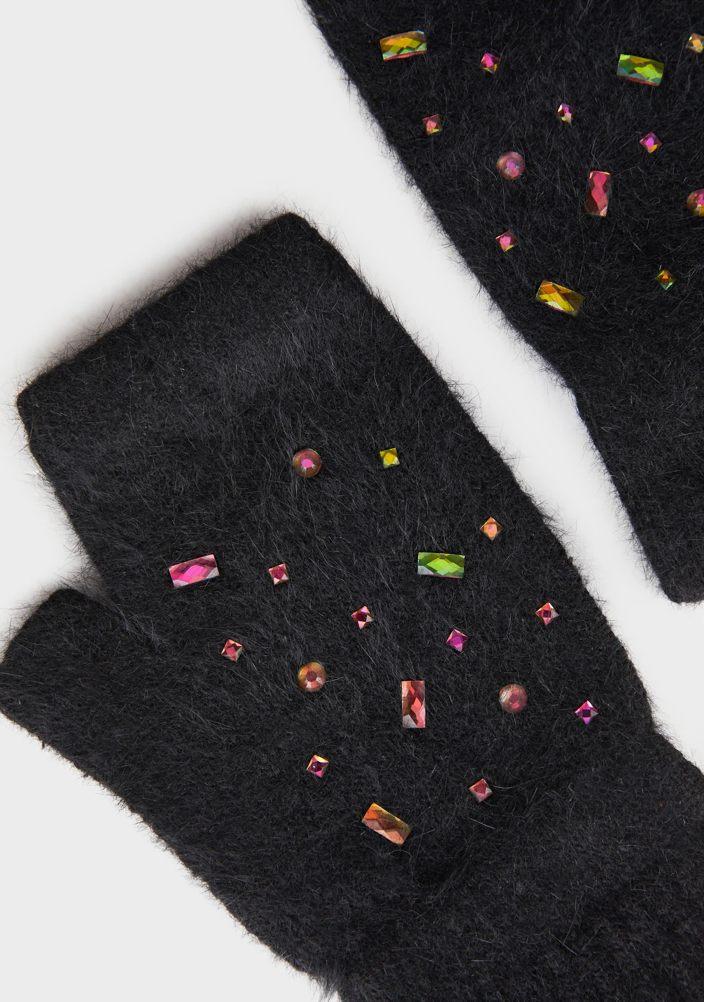 Warm Hands Knit Gloves - Black - Image 2