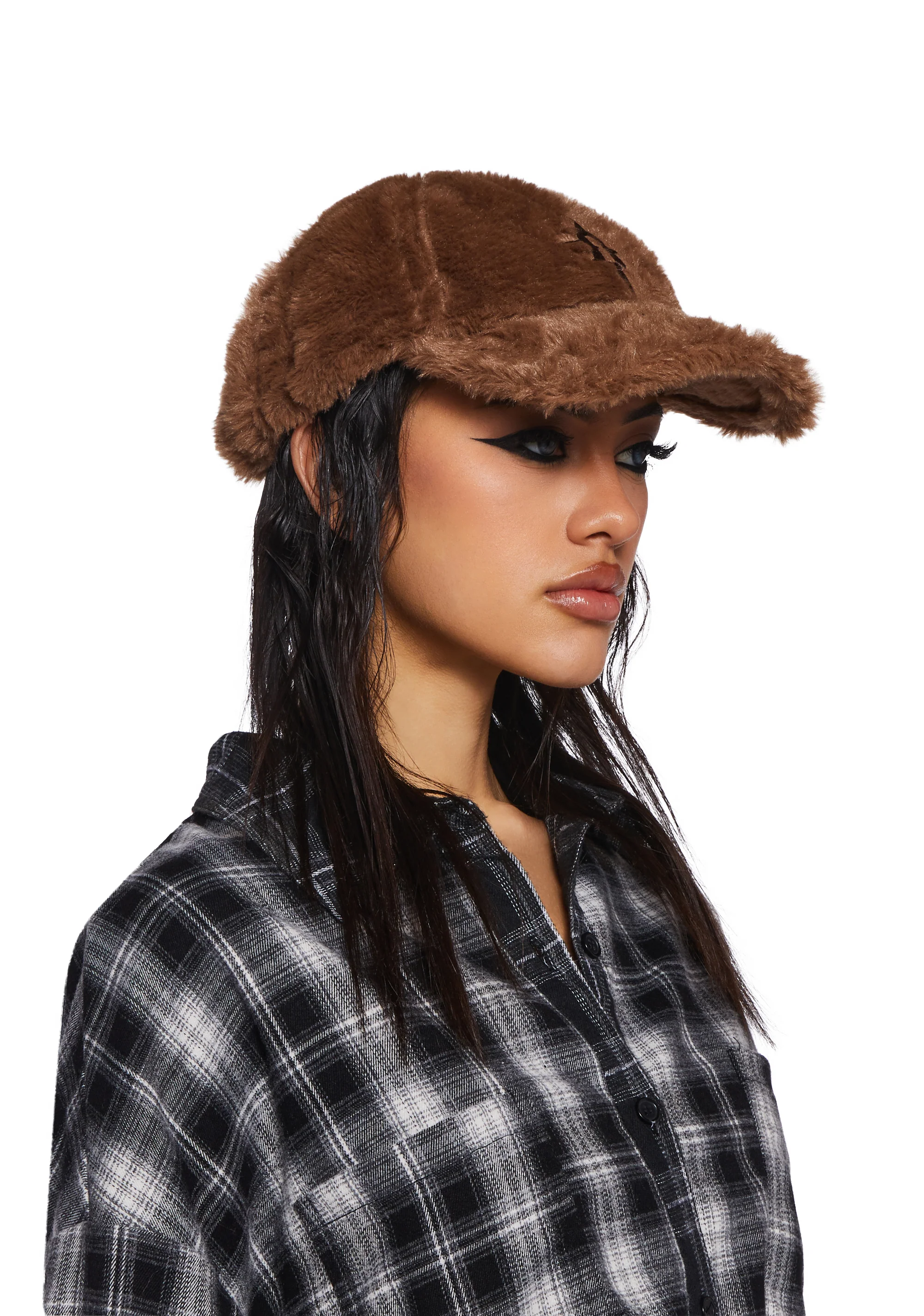 Warp Faux Fur Baseball Cap - Image 2