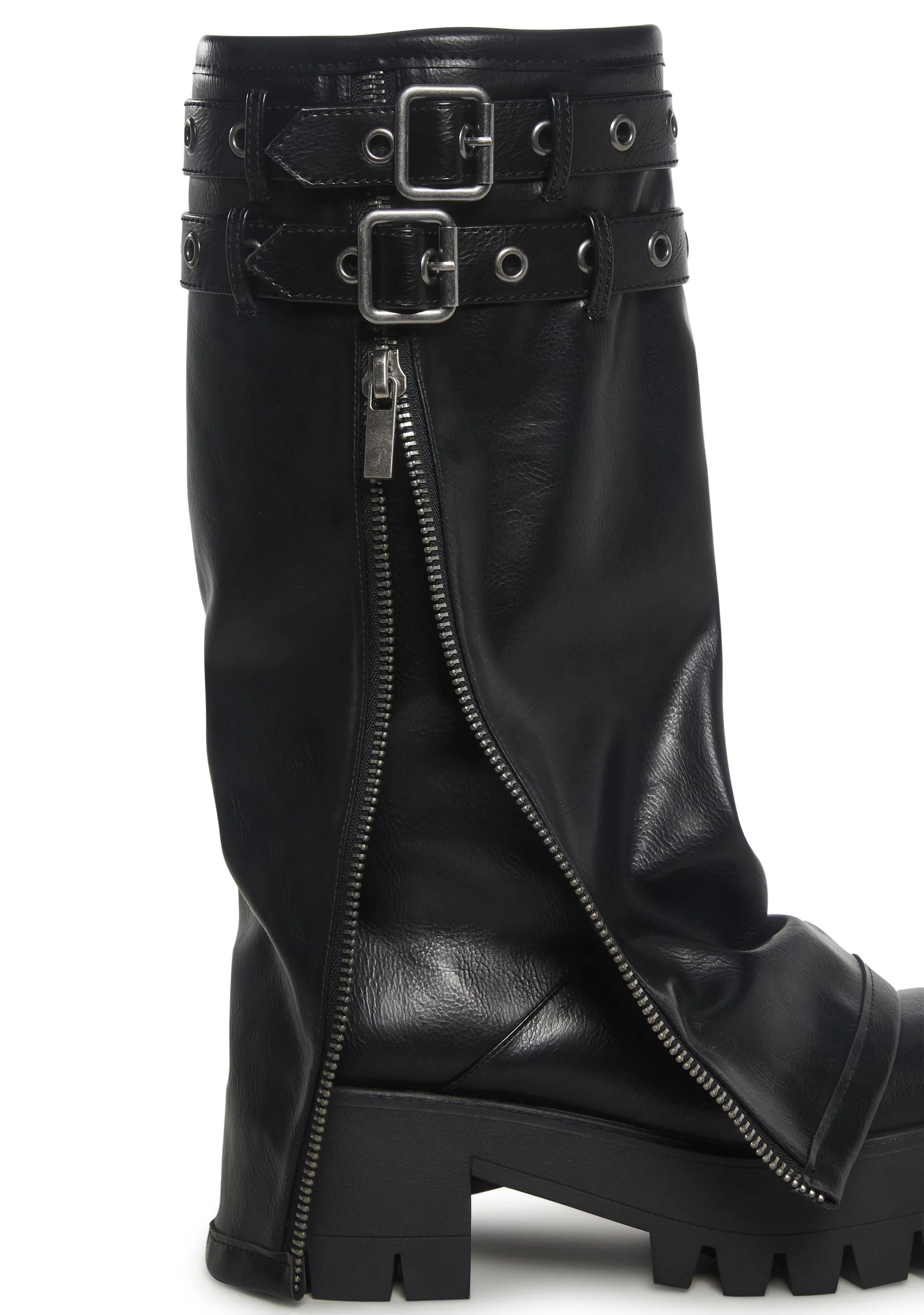 Warp Knee High Pant Boots - Black - Image 2