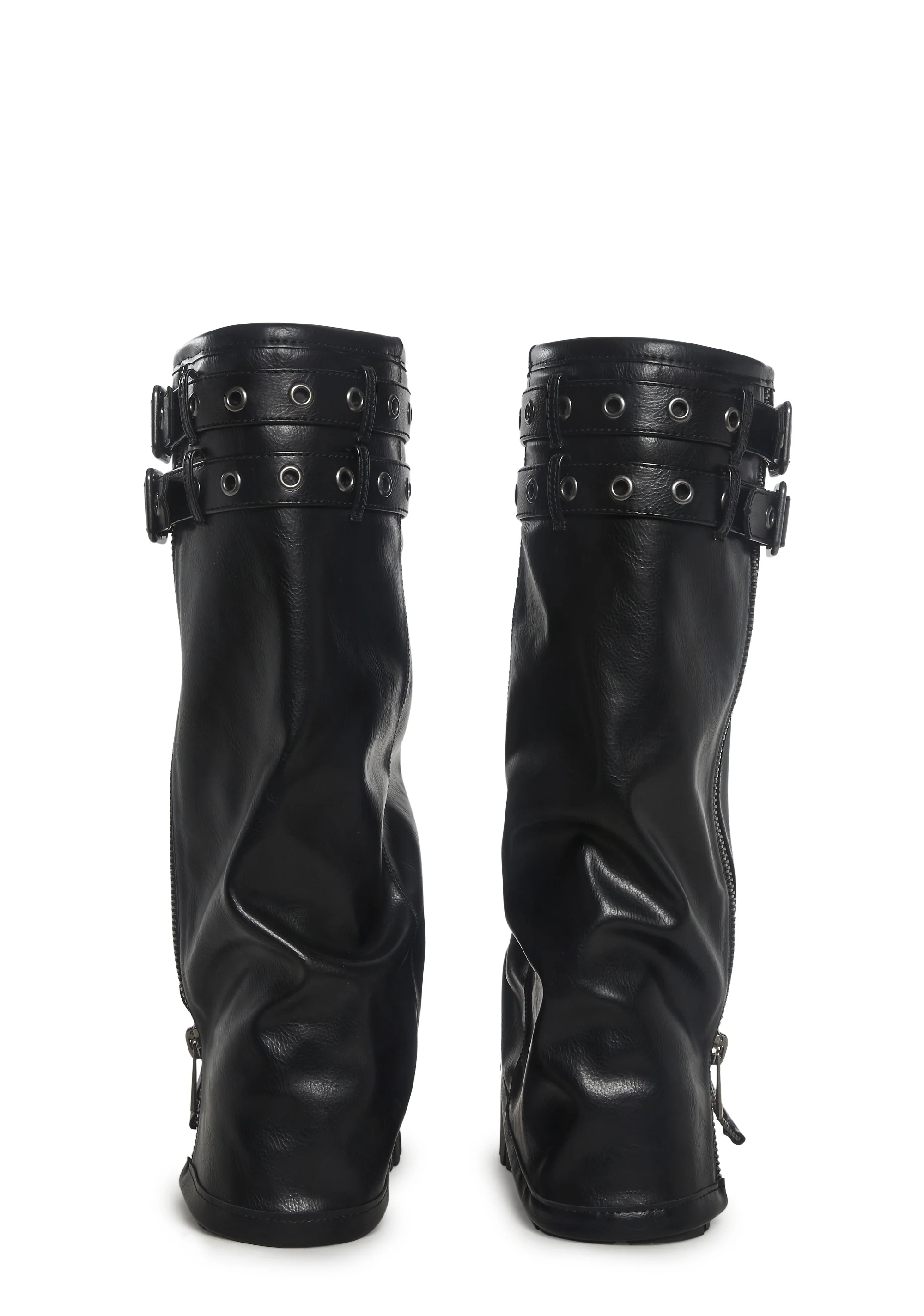 Warp Knee High Pant Boots - Black - Image 4