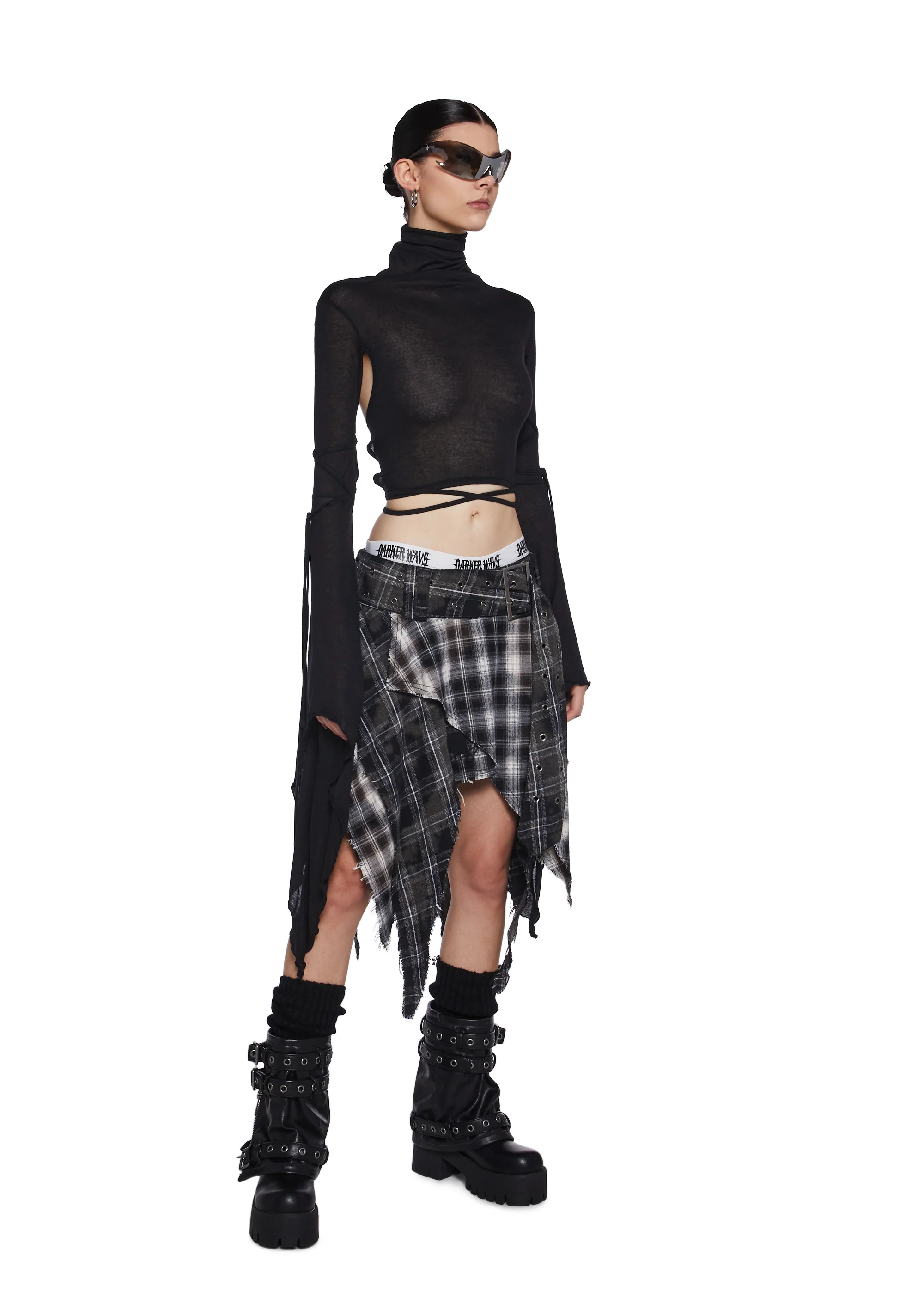 Warp Long Sleeve Crop Top - Image 2