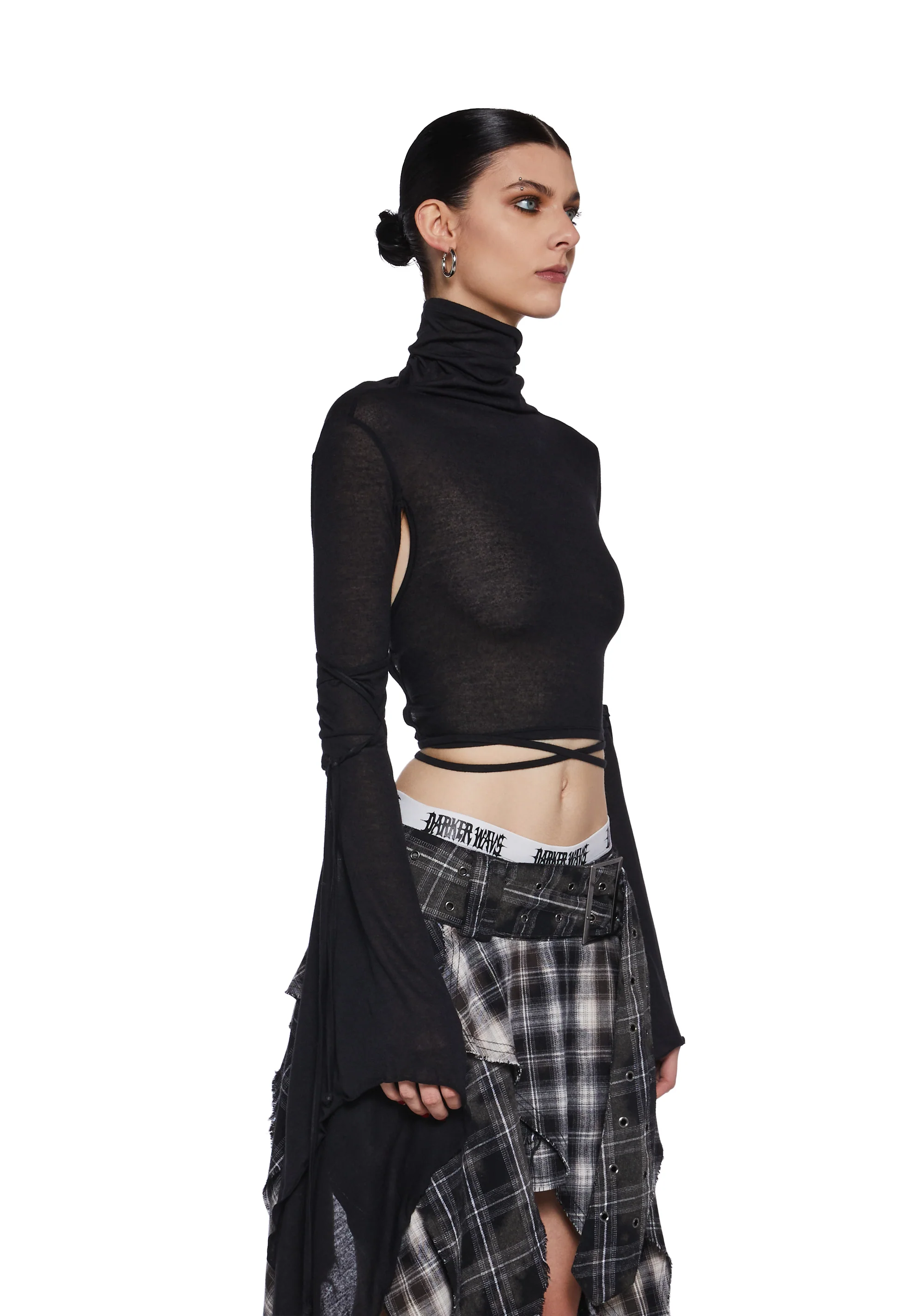 Warp Long Sleeve Crop Top - Image 3