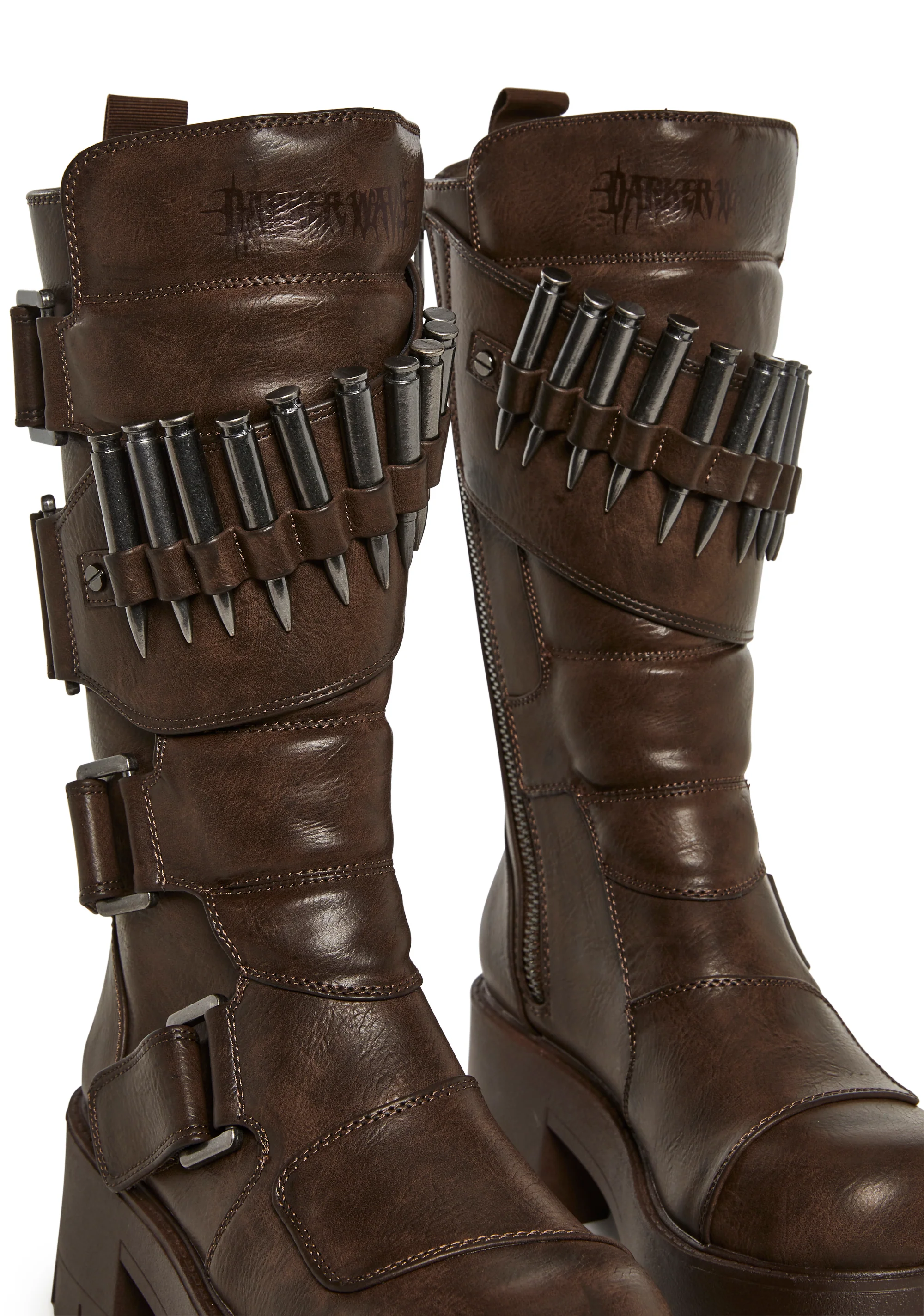 Warp Bullet Combat Boots - Brown - Image 2