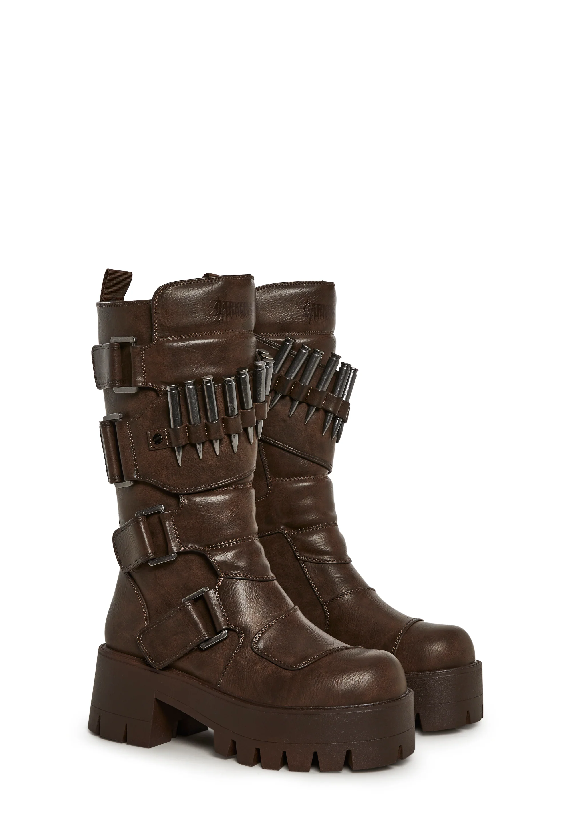 Warp Bullet Combat Boots - Brown - Image 3