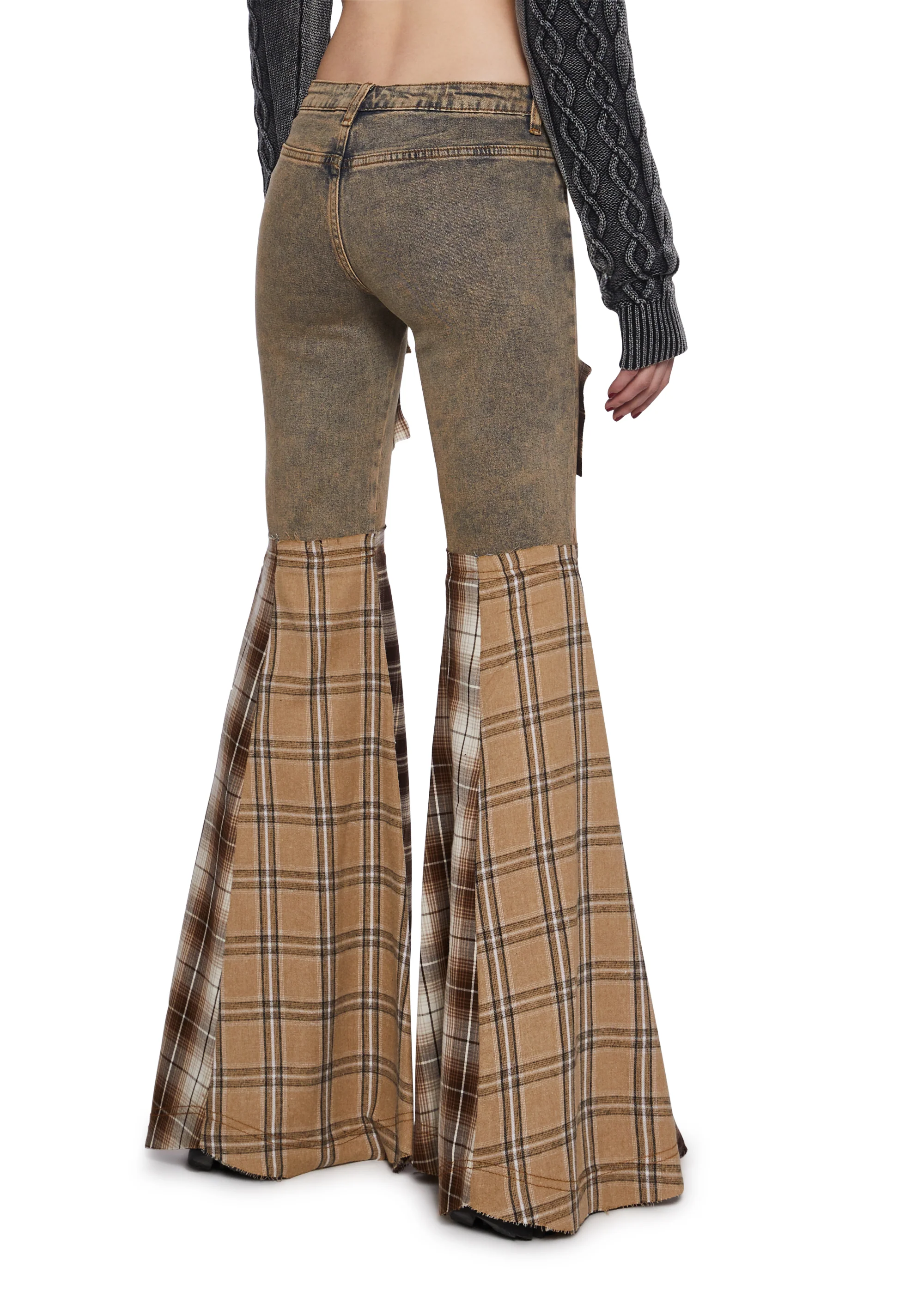 Warp Patchwork Flare Pants - Image 3