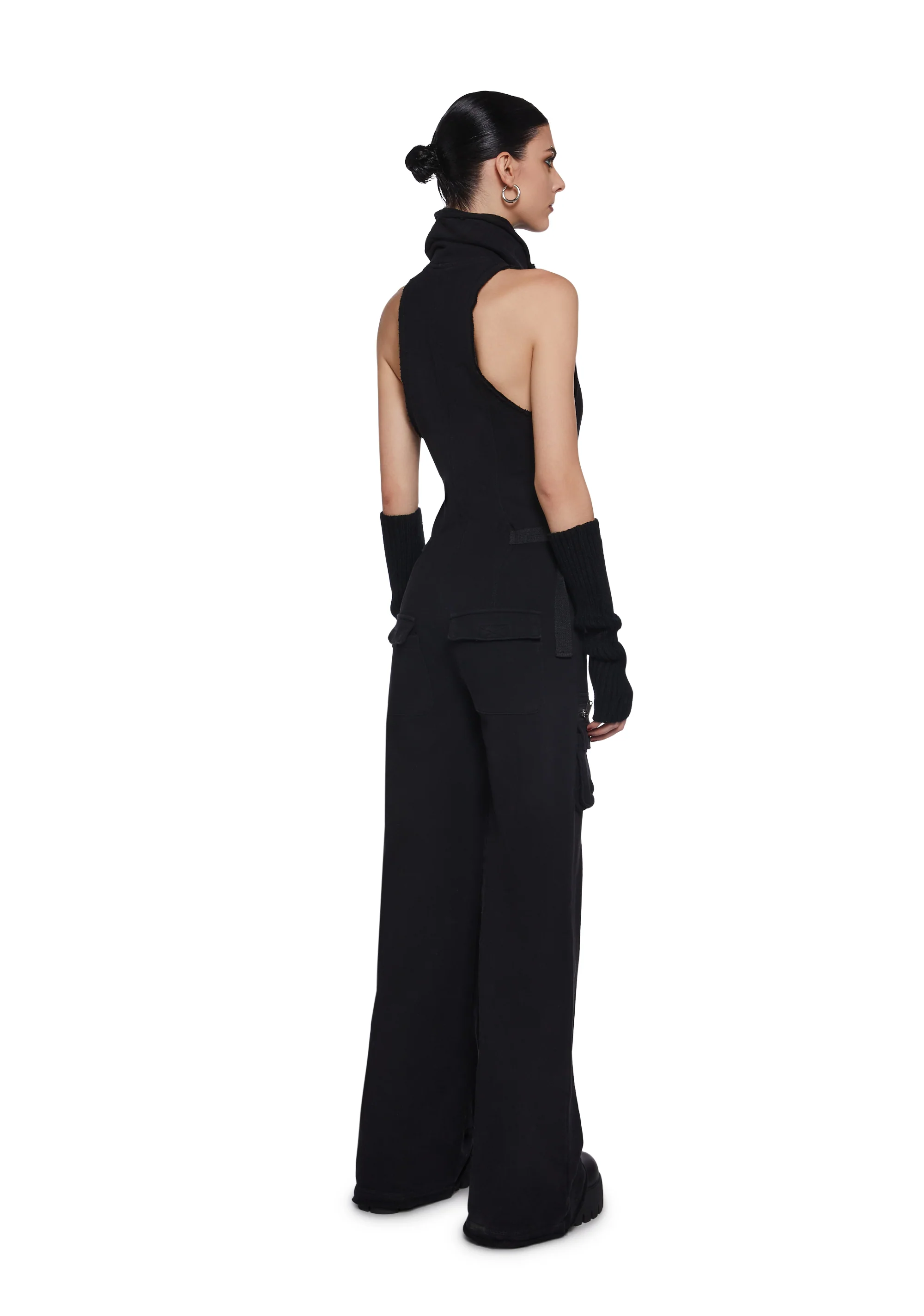 Warp Sleeveless Cargo Jumpsuit - Image 4