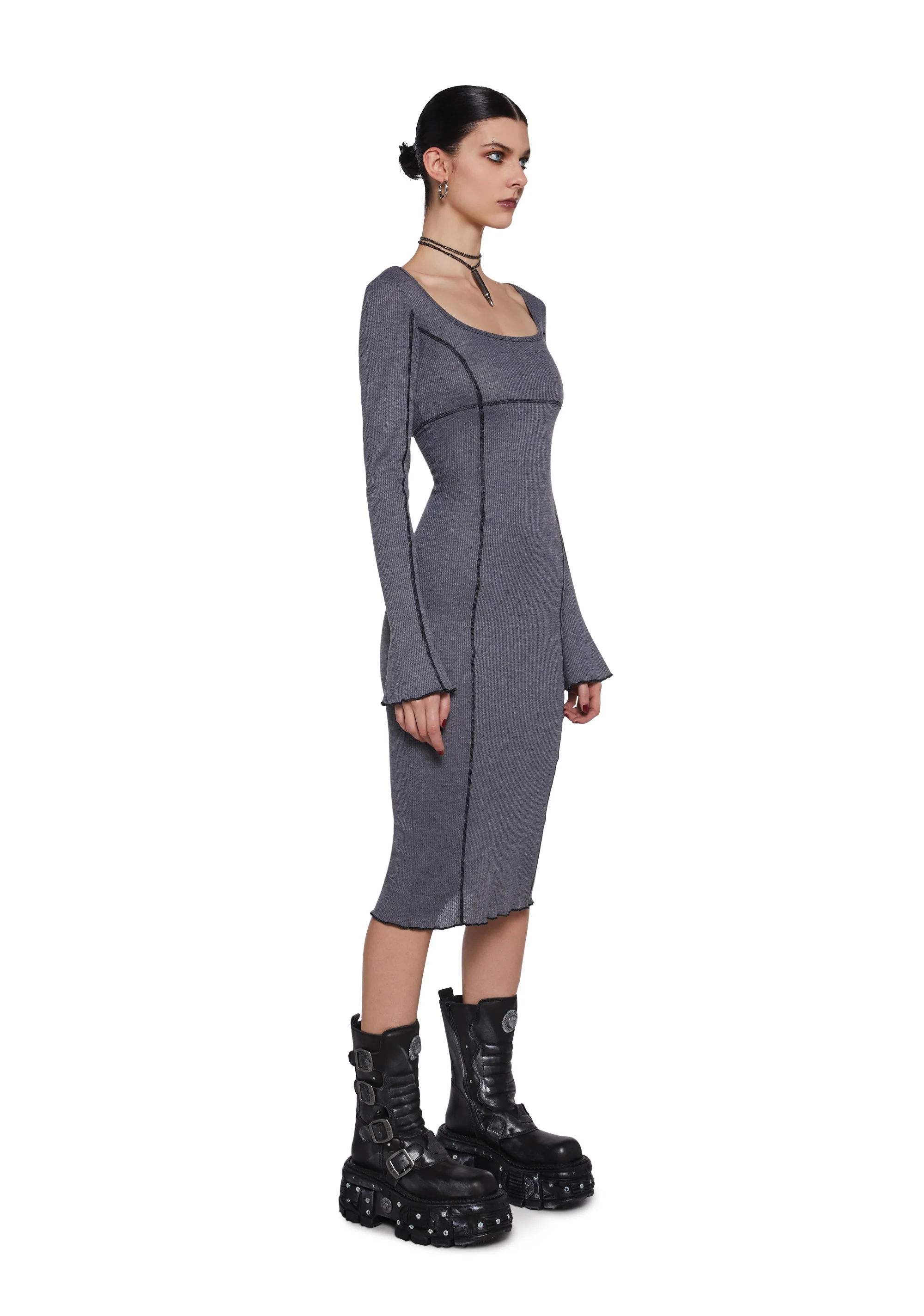 Warp Thermal Midi Dress - Image 3