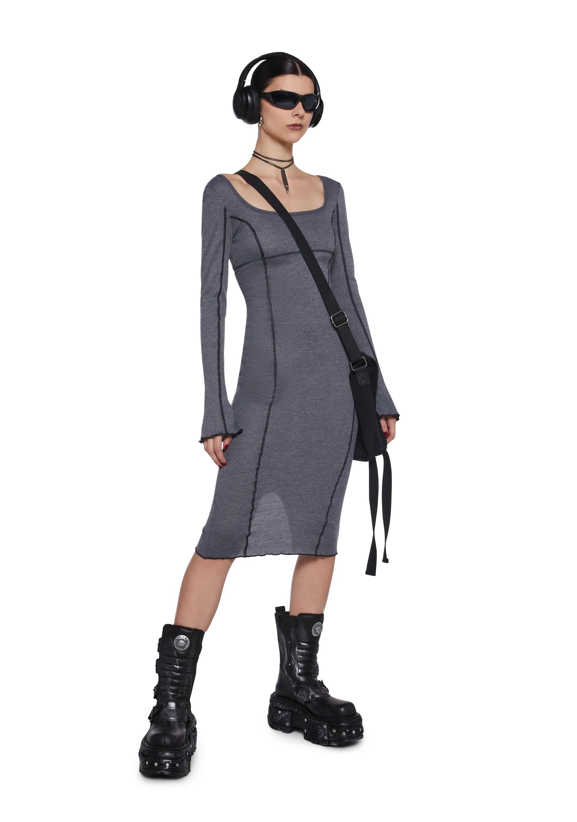 Warp Thermal Midi Dress - Image 6